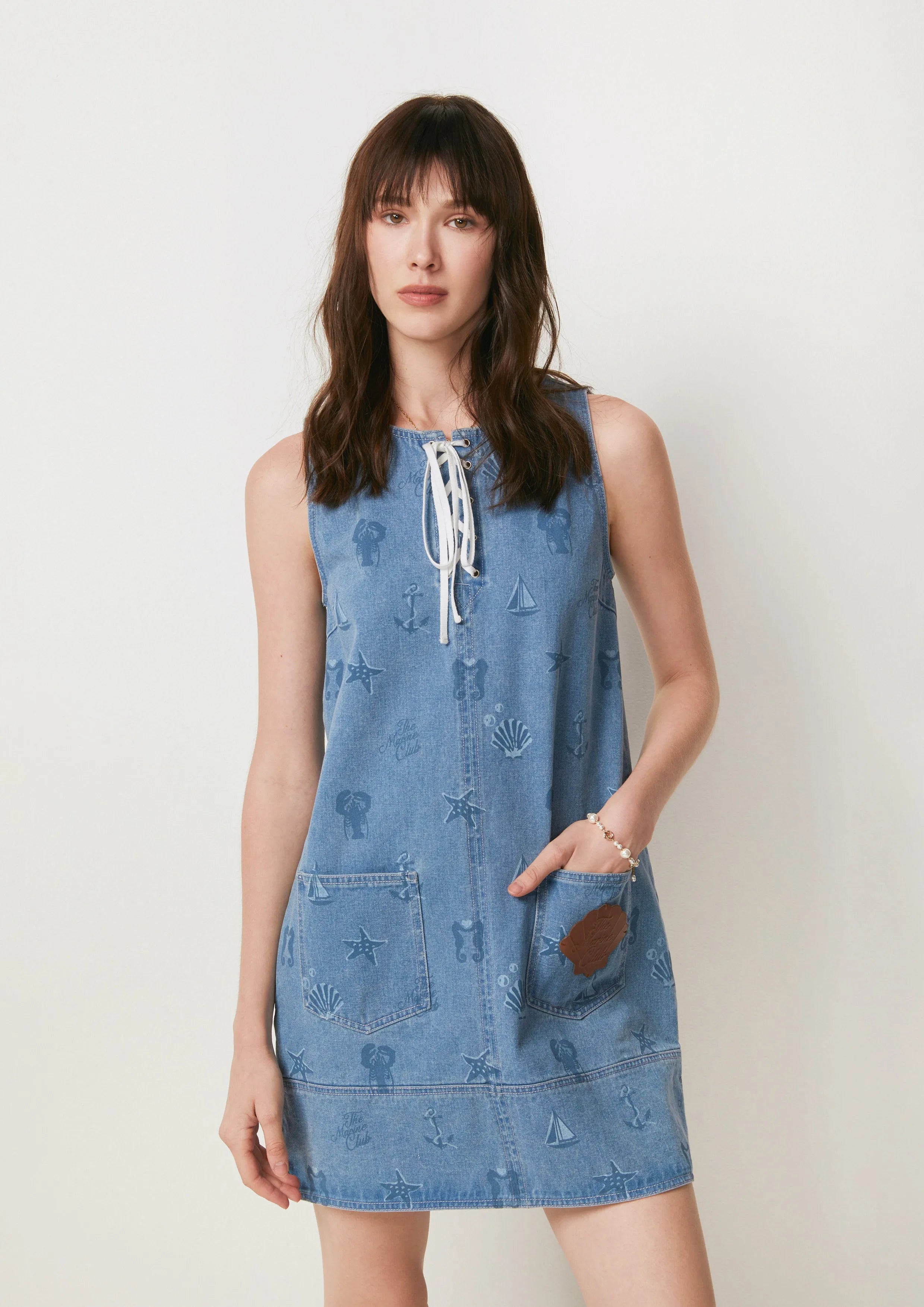 Marine Pattern Mini Dress The Secret Place
