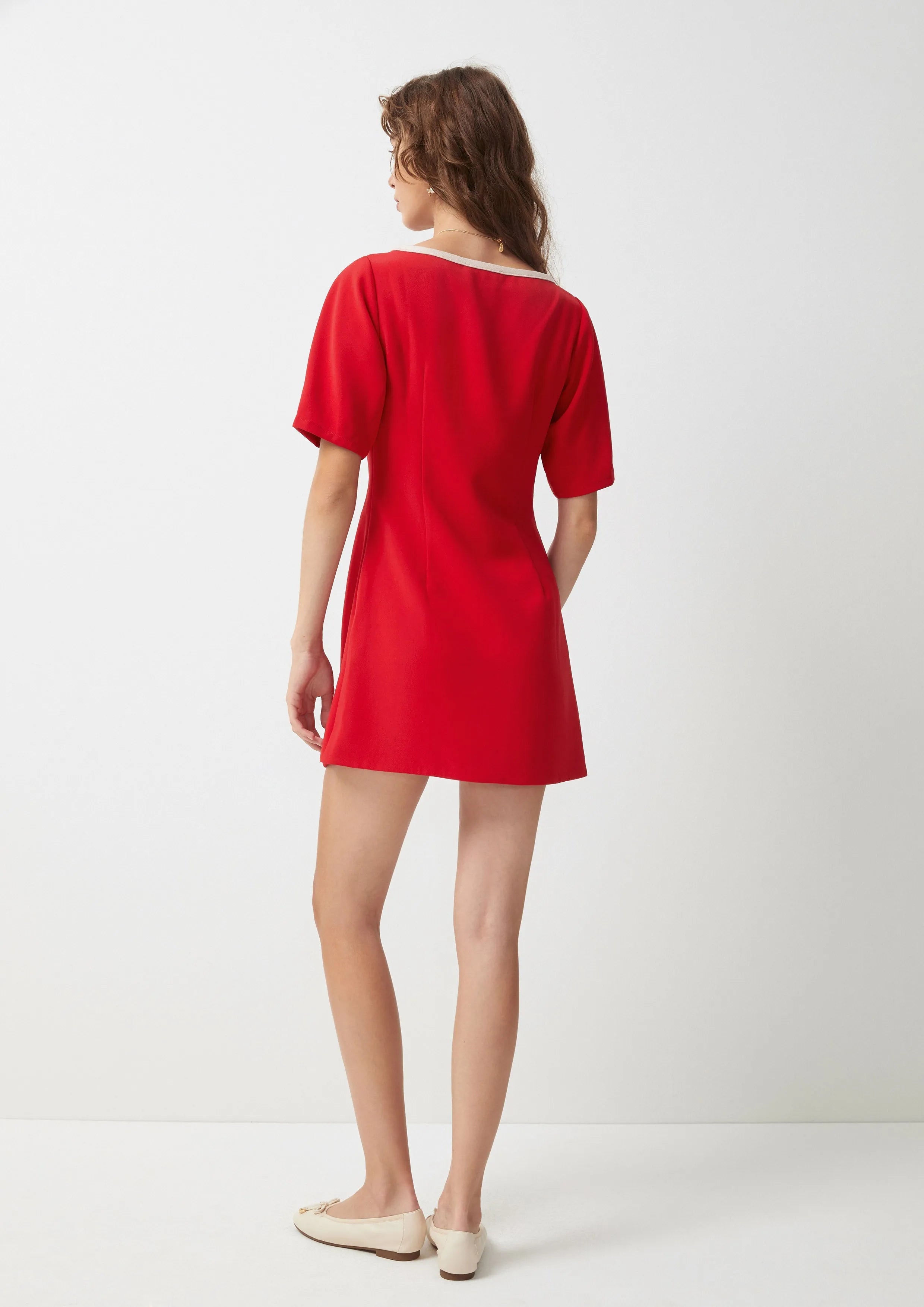 Flower Apllique Mini Dress Symphony of Petals