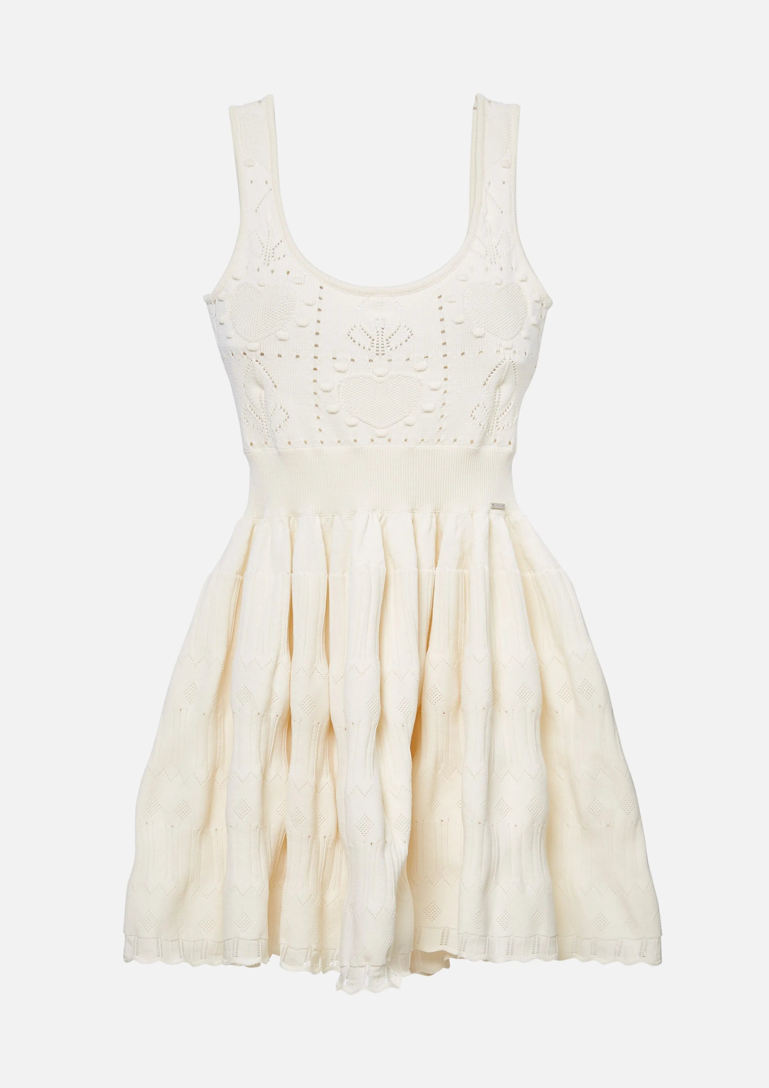Flower Eyelet Sleeveless Mini Dress Pas De Deux