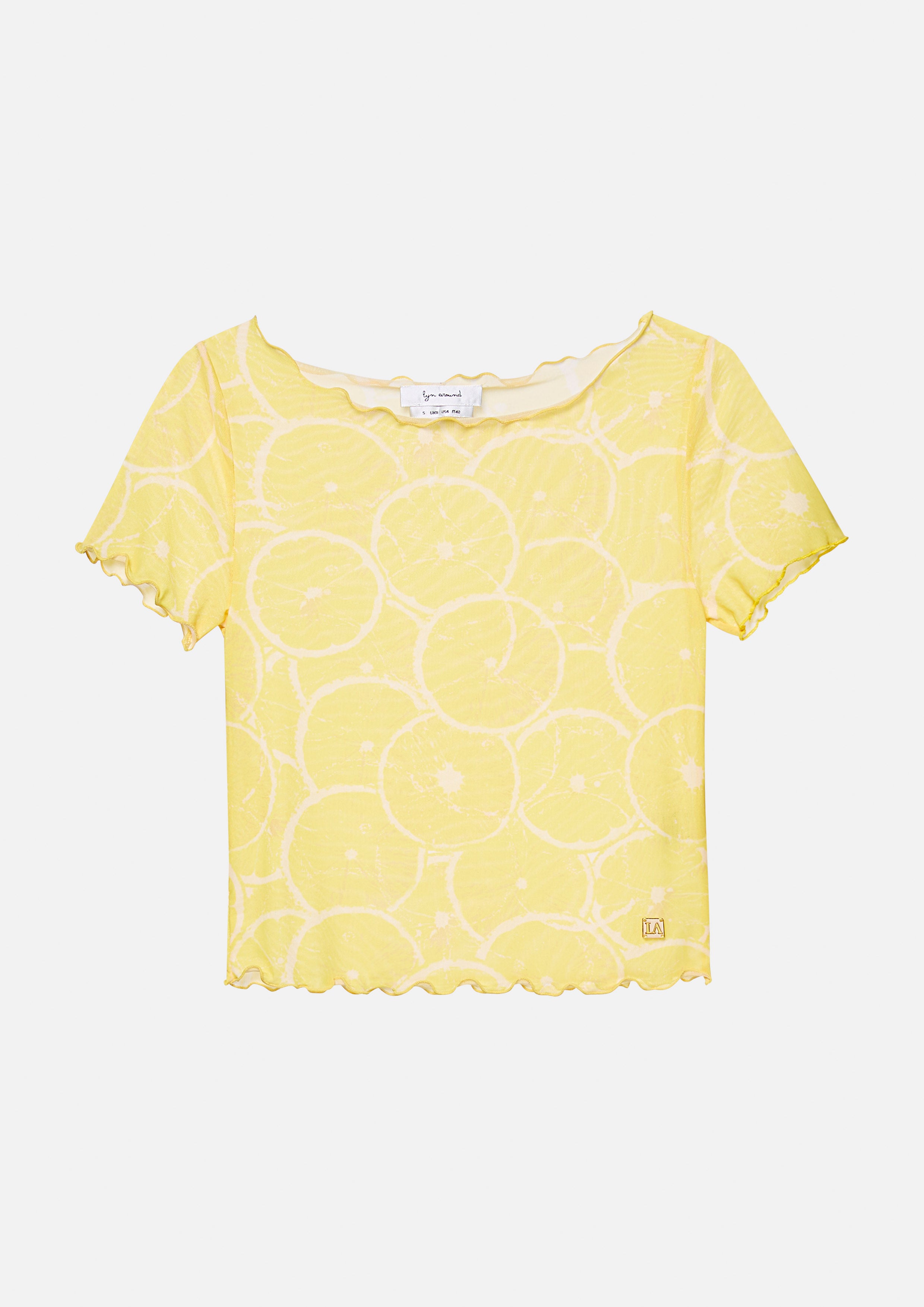 เสื้อแขนสั้น ลายมะนาว Fruity Whimsical