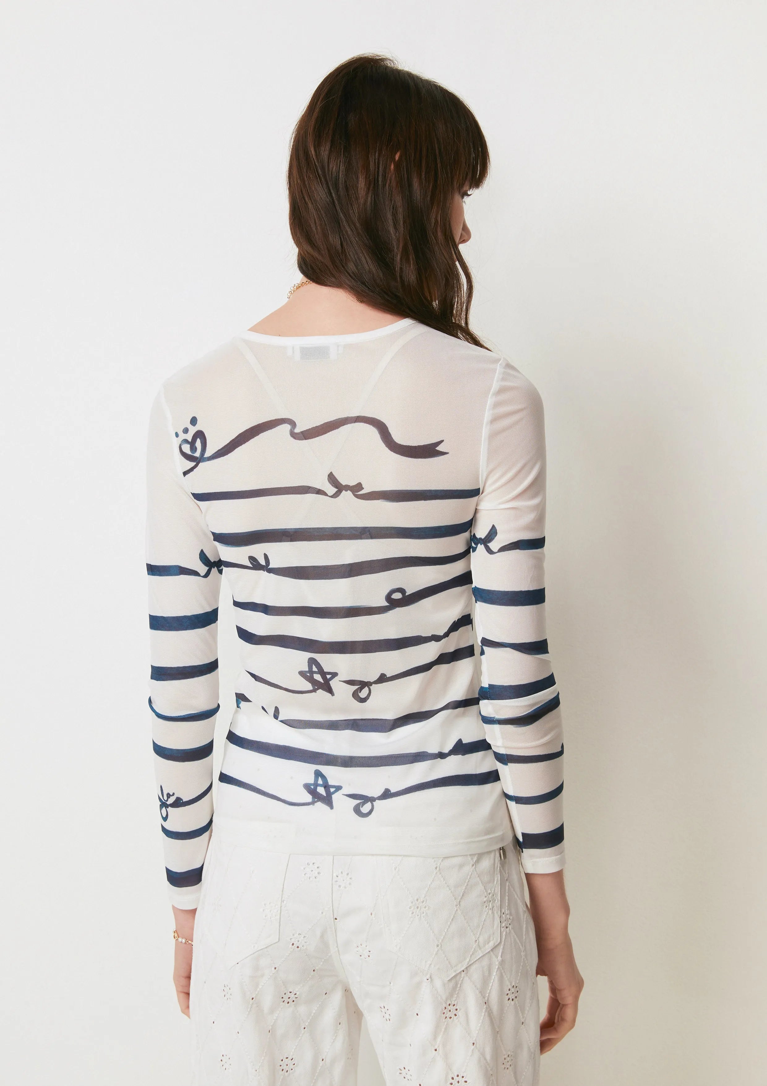 Nautical Ribbon Striped Long-Sleeve Top The Secret Place