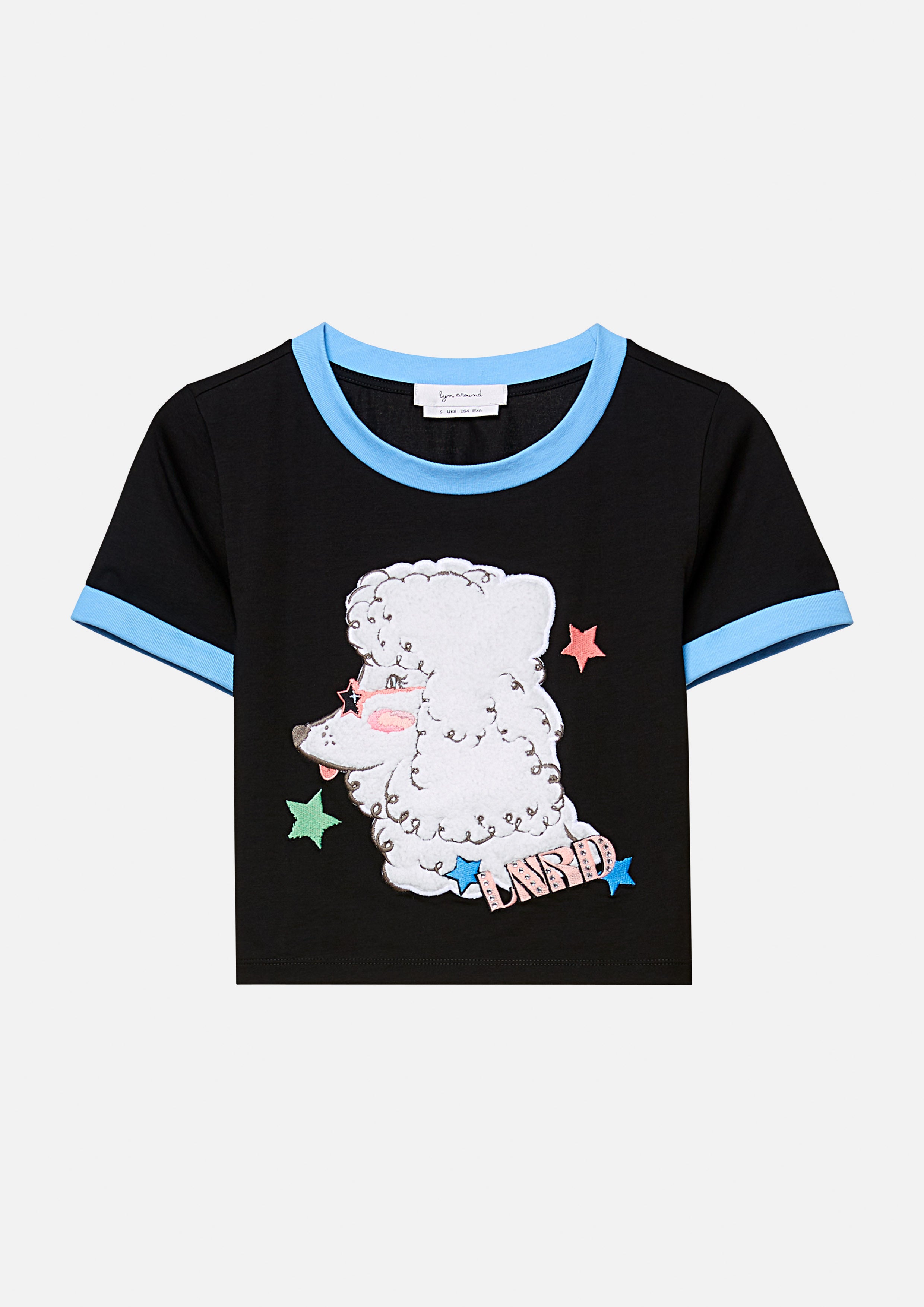 เสื้อครอป ทรงริงเกอร์ ปักลายพุดเดิล Parallel Play