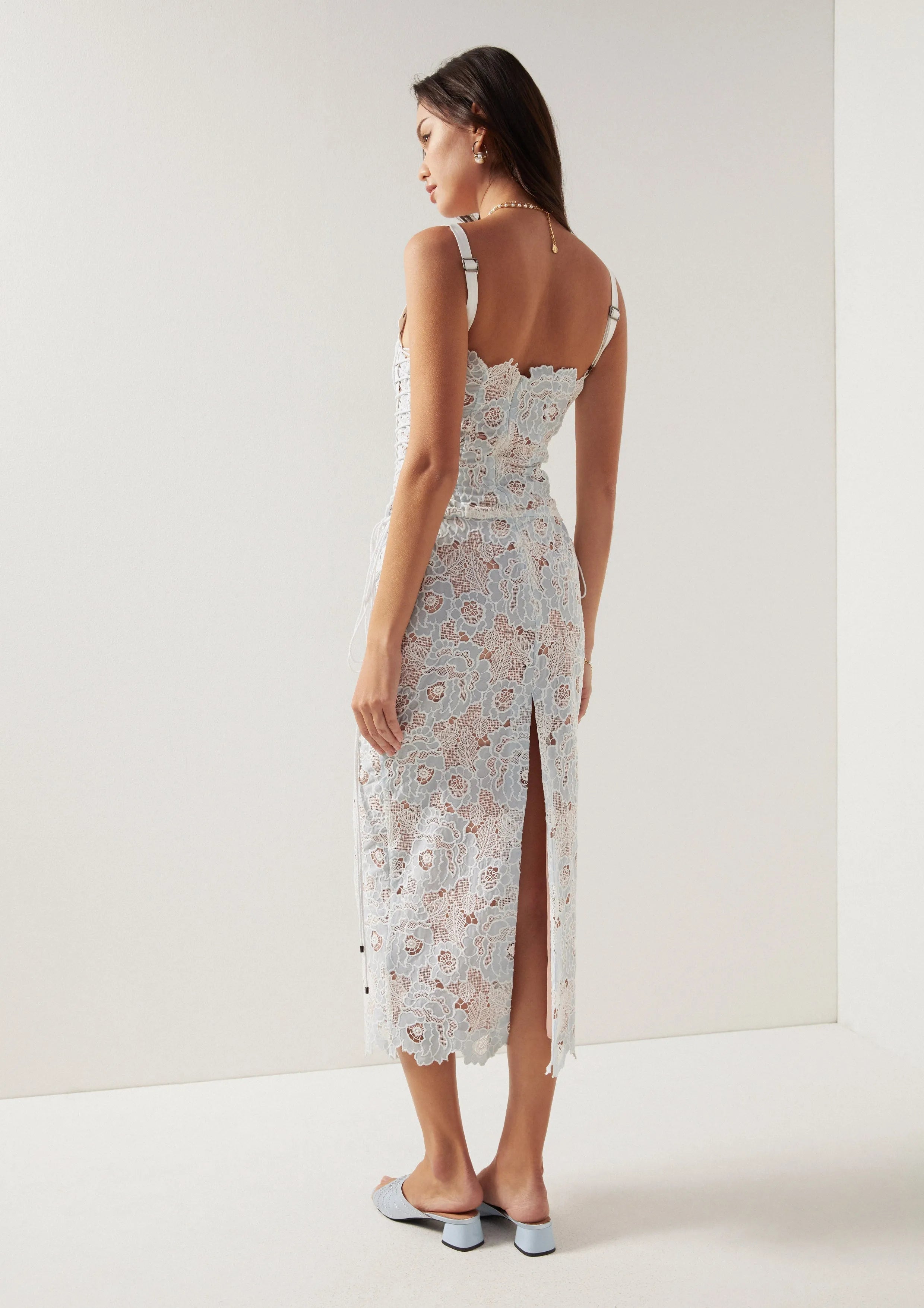Laced Midi Sheath Dress