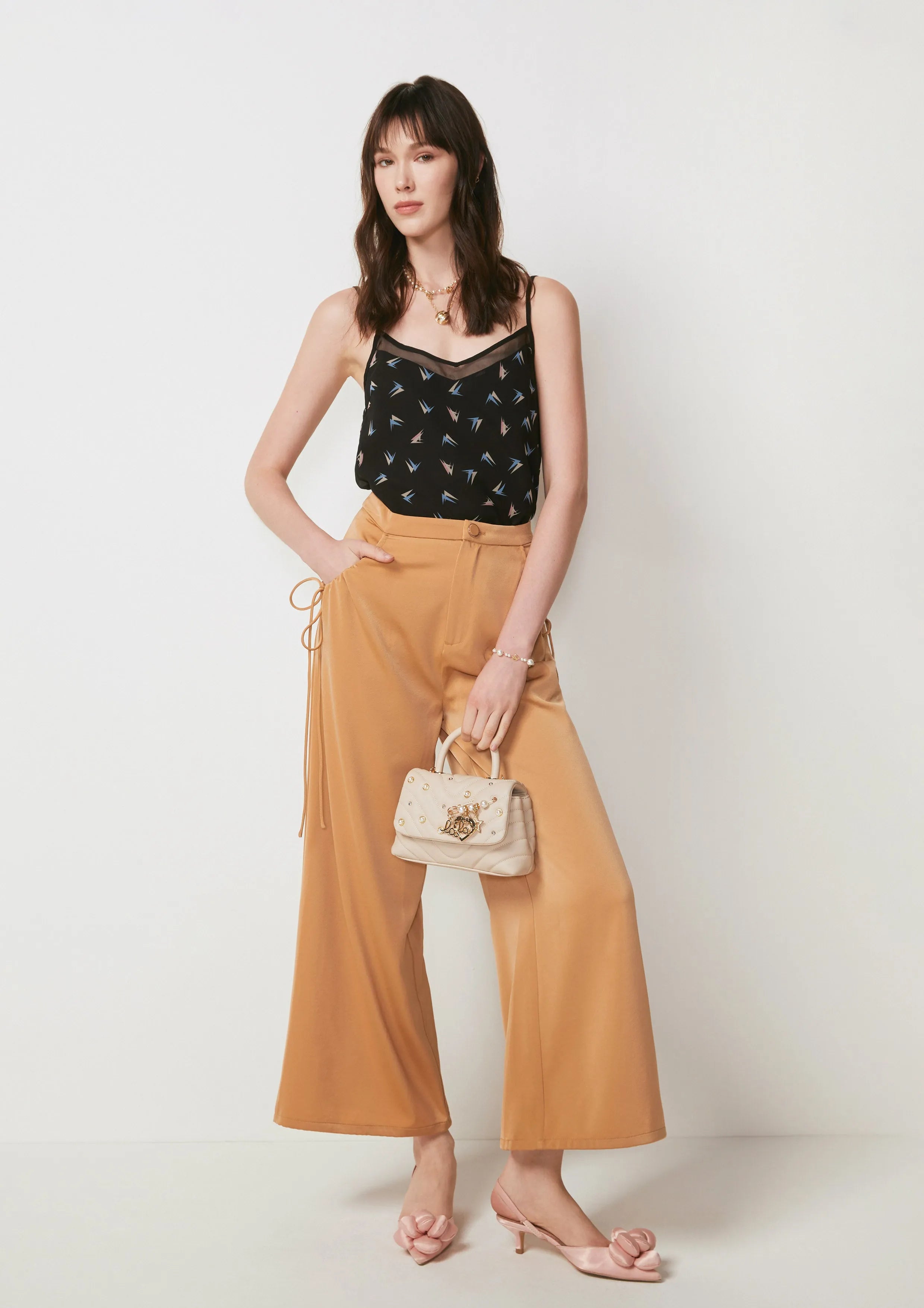 Drawstring Flair-Leg Pants You're Truited
