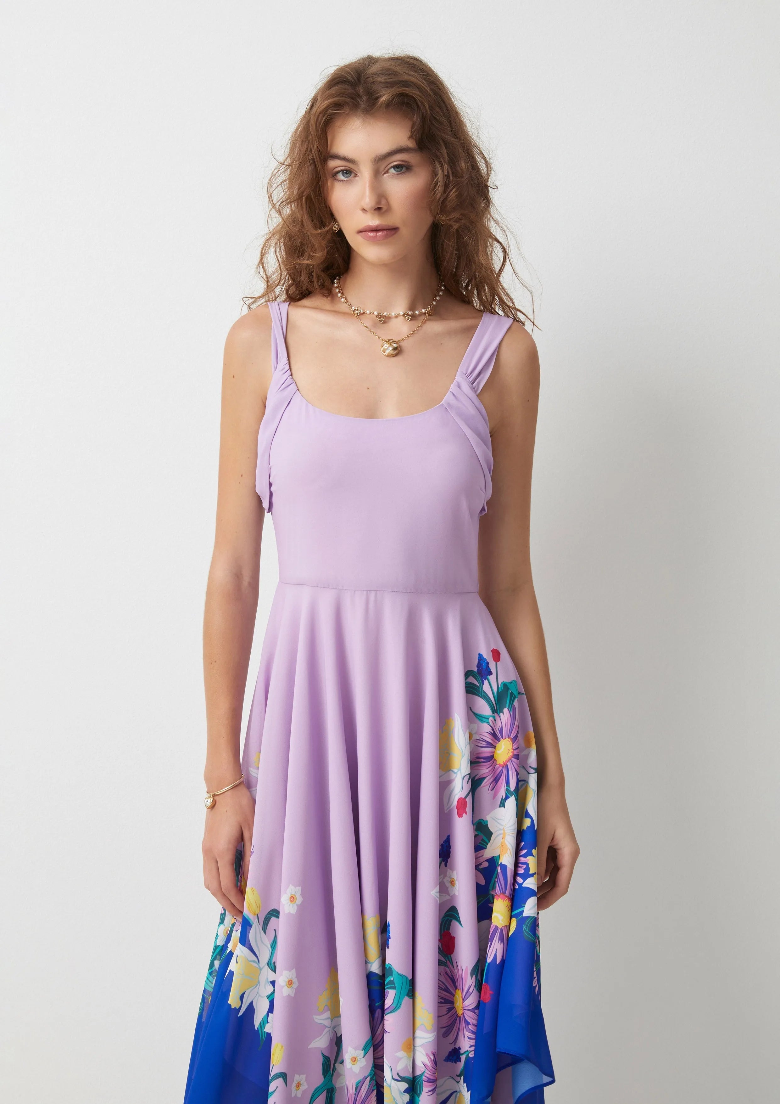 Floral Midi Handkerchief Dress Rustic Haven