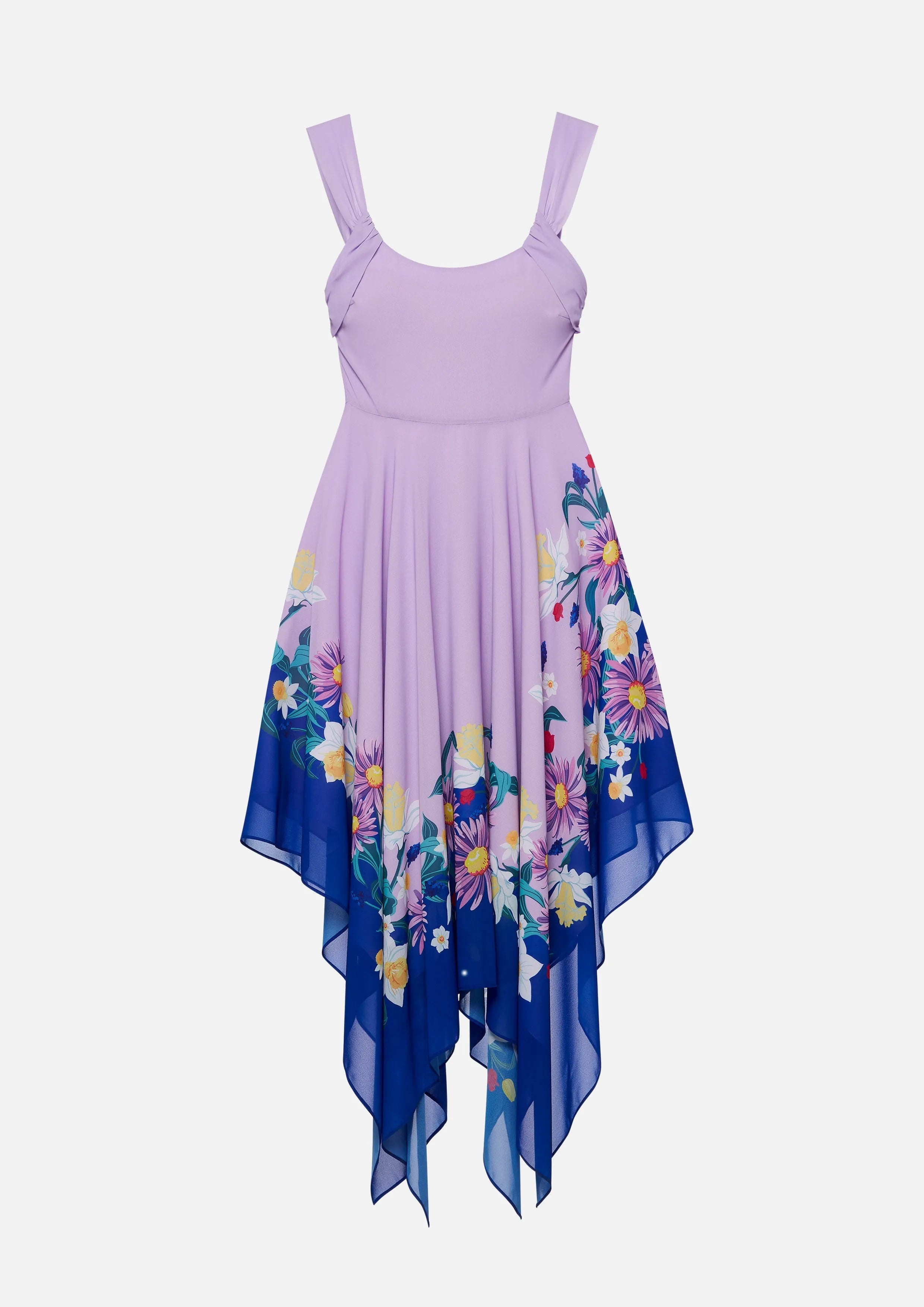 Floral Midi Handkerchief Dress Rustic Haven
