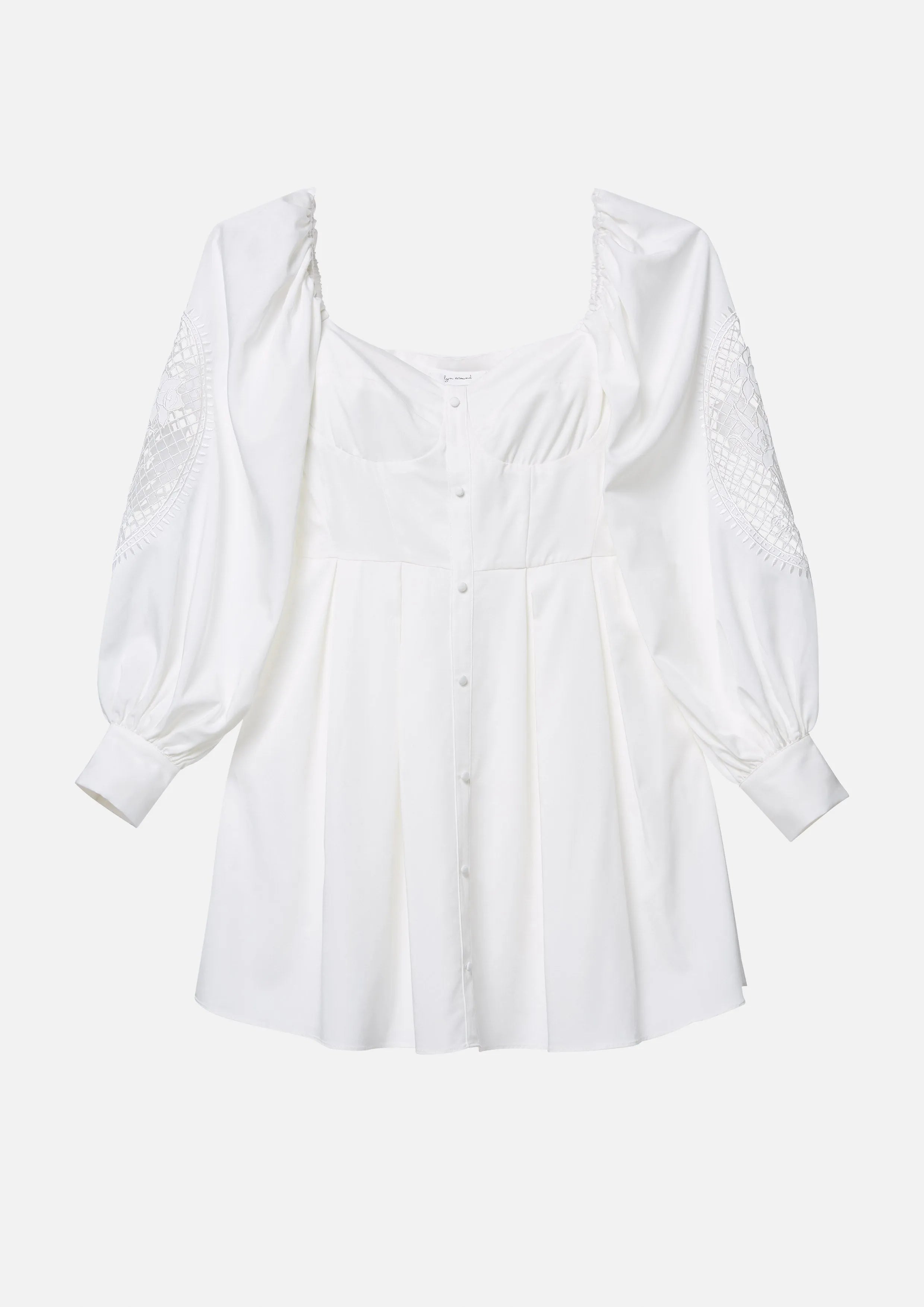 Lace Cutout Puff Sleeve Mini Dress Rustic Haven