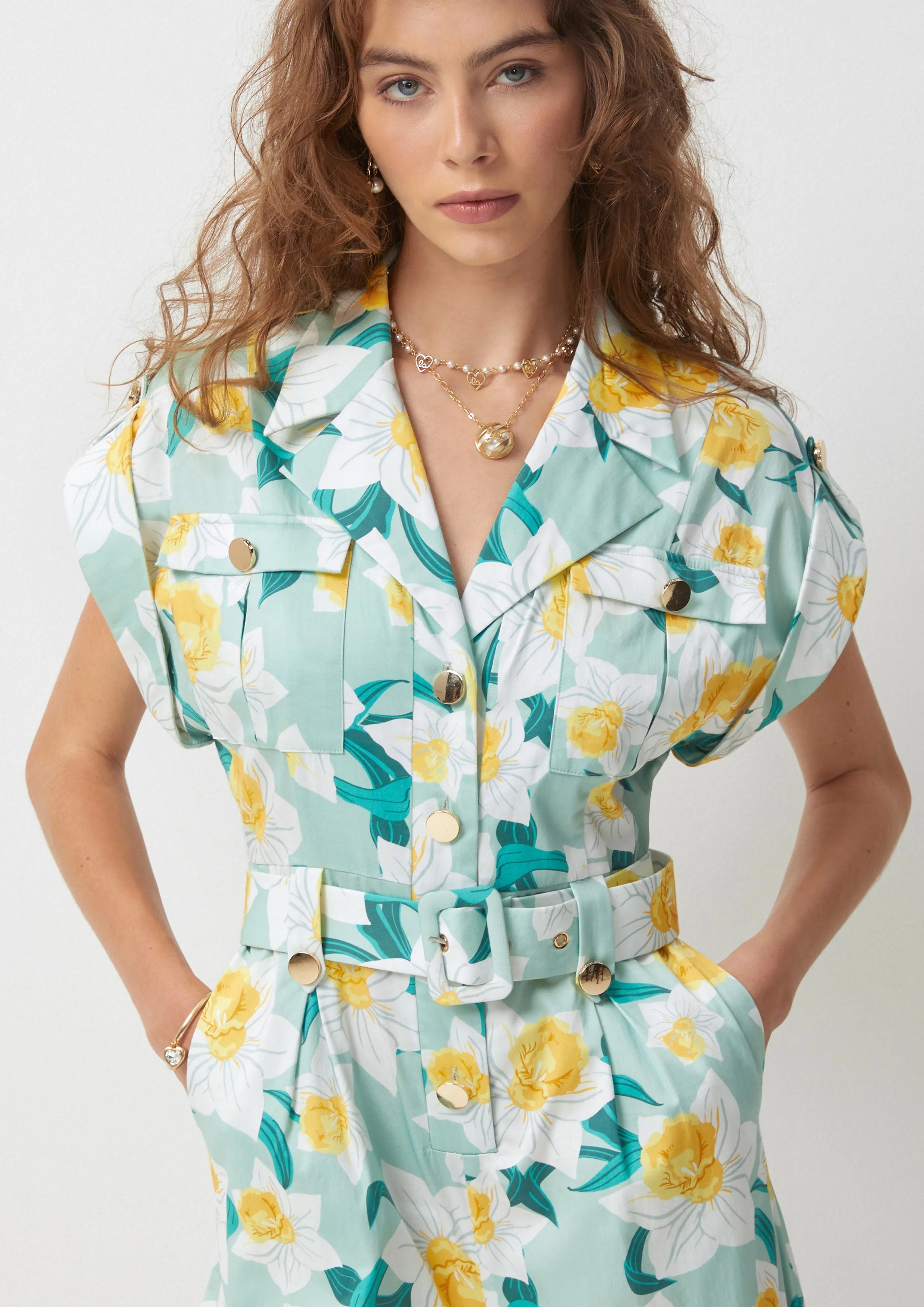 Daffodil Short Sleeve Romper Rustic Haven