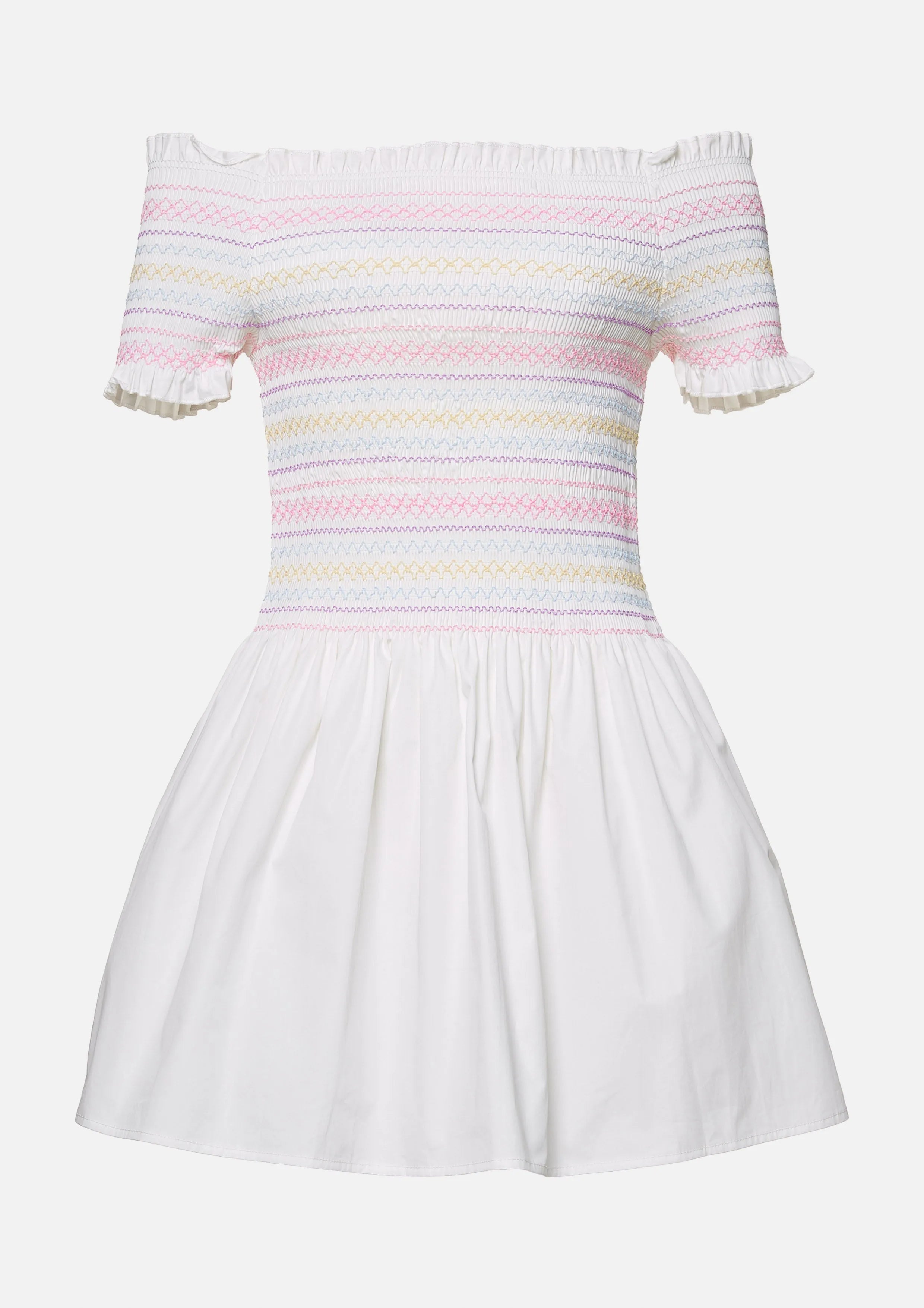 Off Shoulder Smocked Mini Dress Best Bunnies