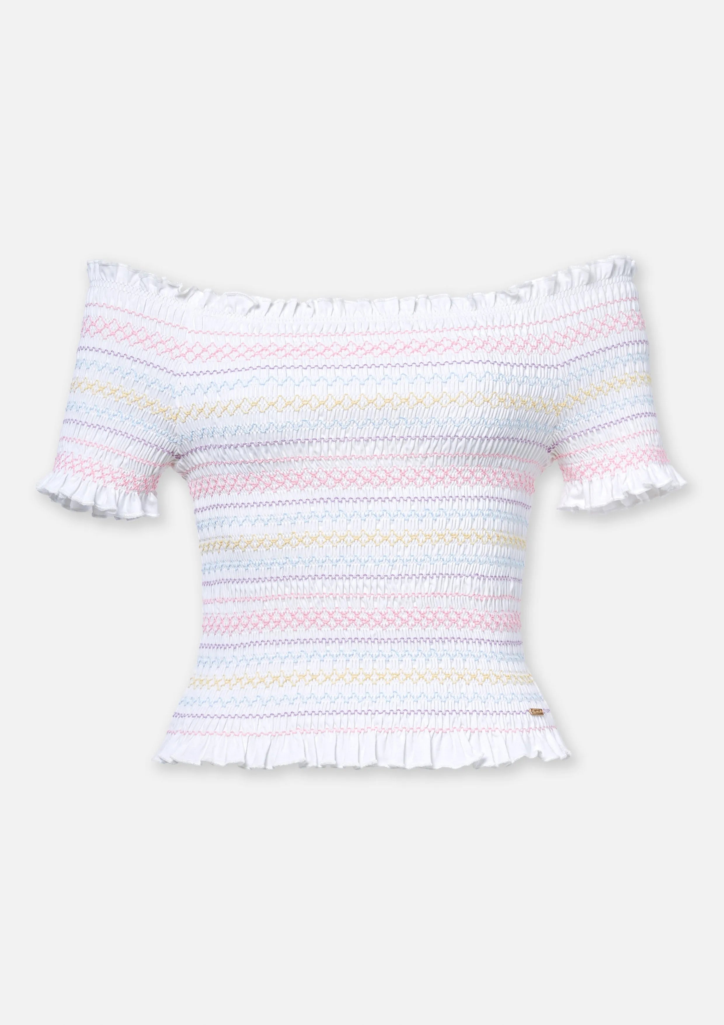 Smocked Off-Shoulder Top Best Bunnies