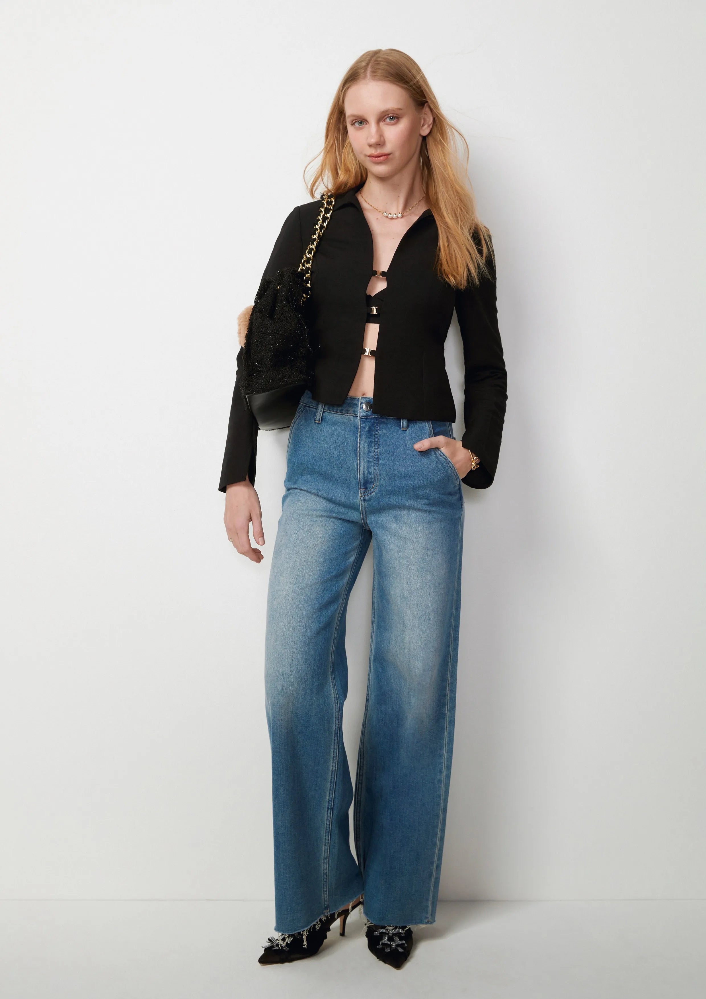 Silver Hardware Closure Top Too Cool For School