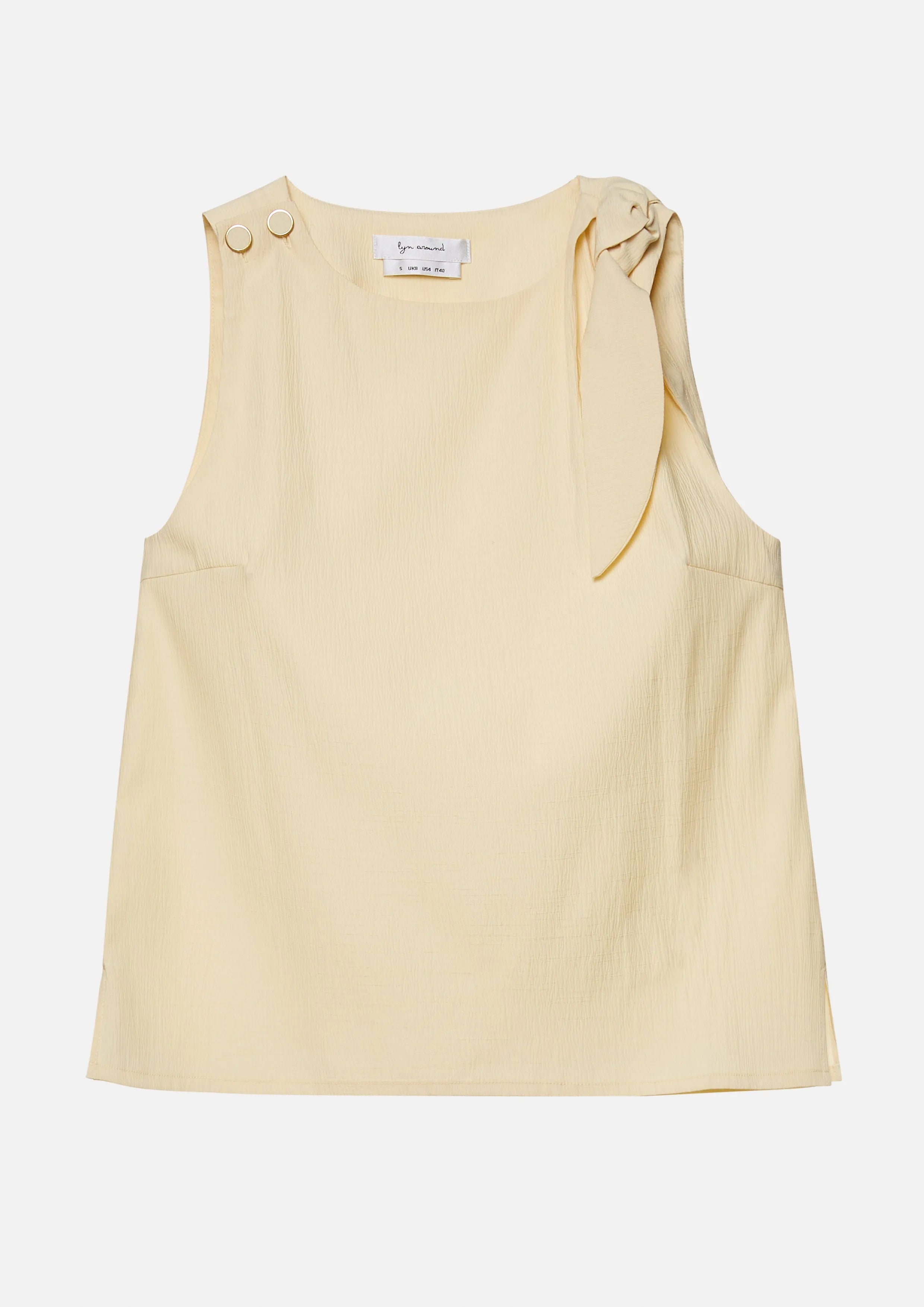 Shoulder Bow Sleeveless Top American Born Chinese