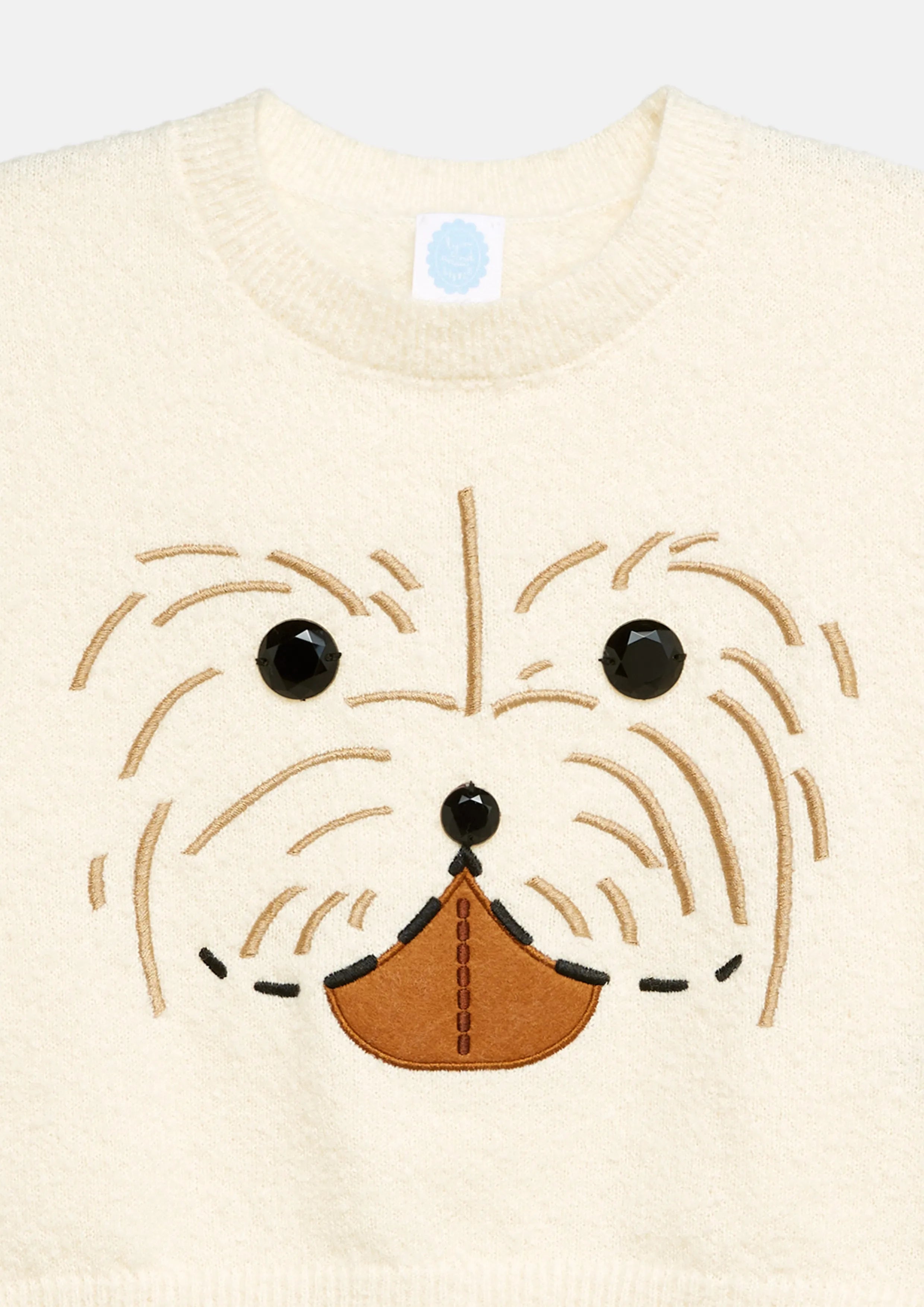Mini Happy Pup Knit Top For Girls The Canine Whisperer