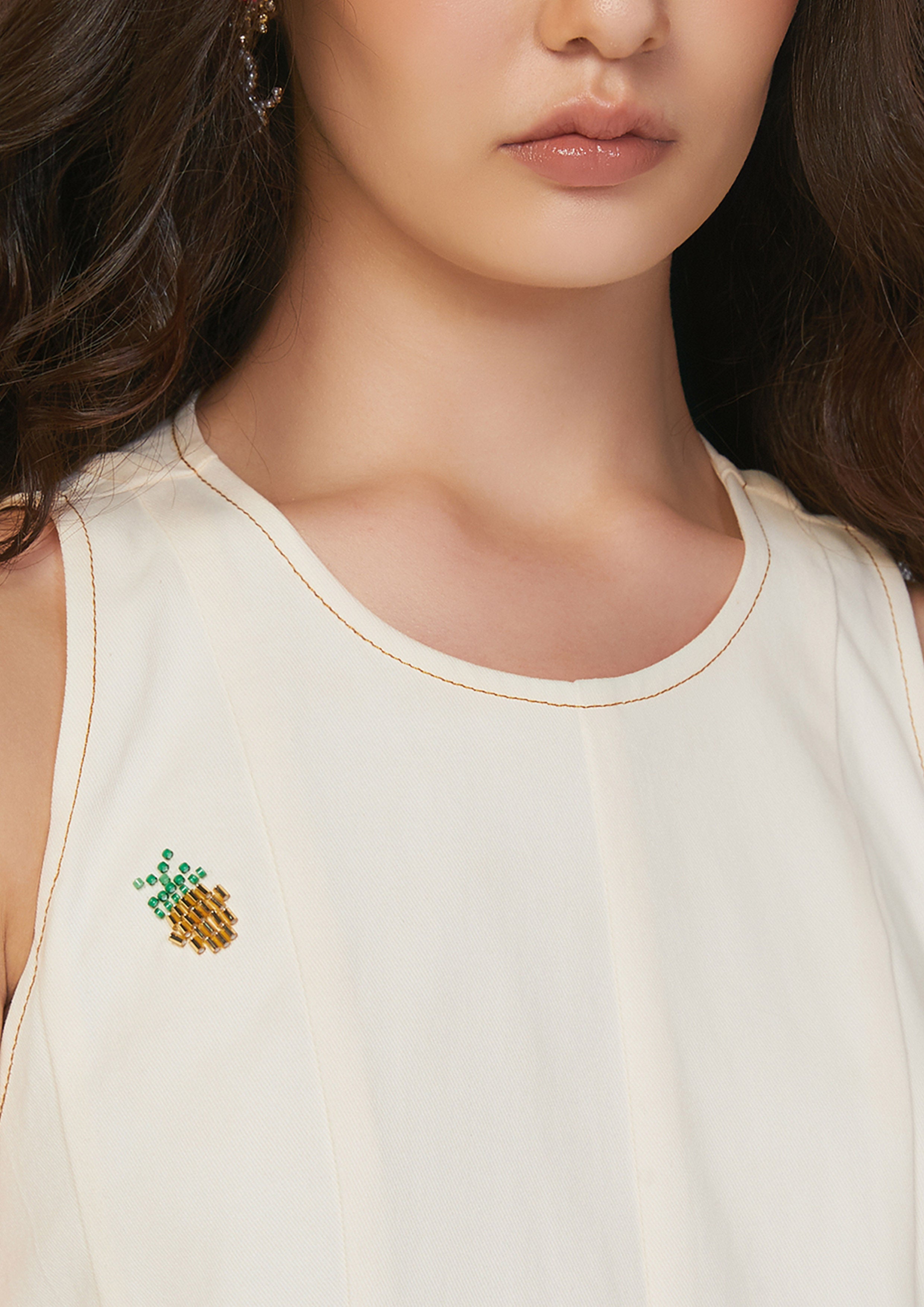 Fruity Embroidered A-Line Mini Dress Fruity Whimsical