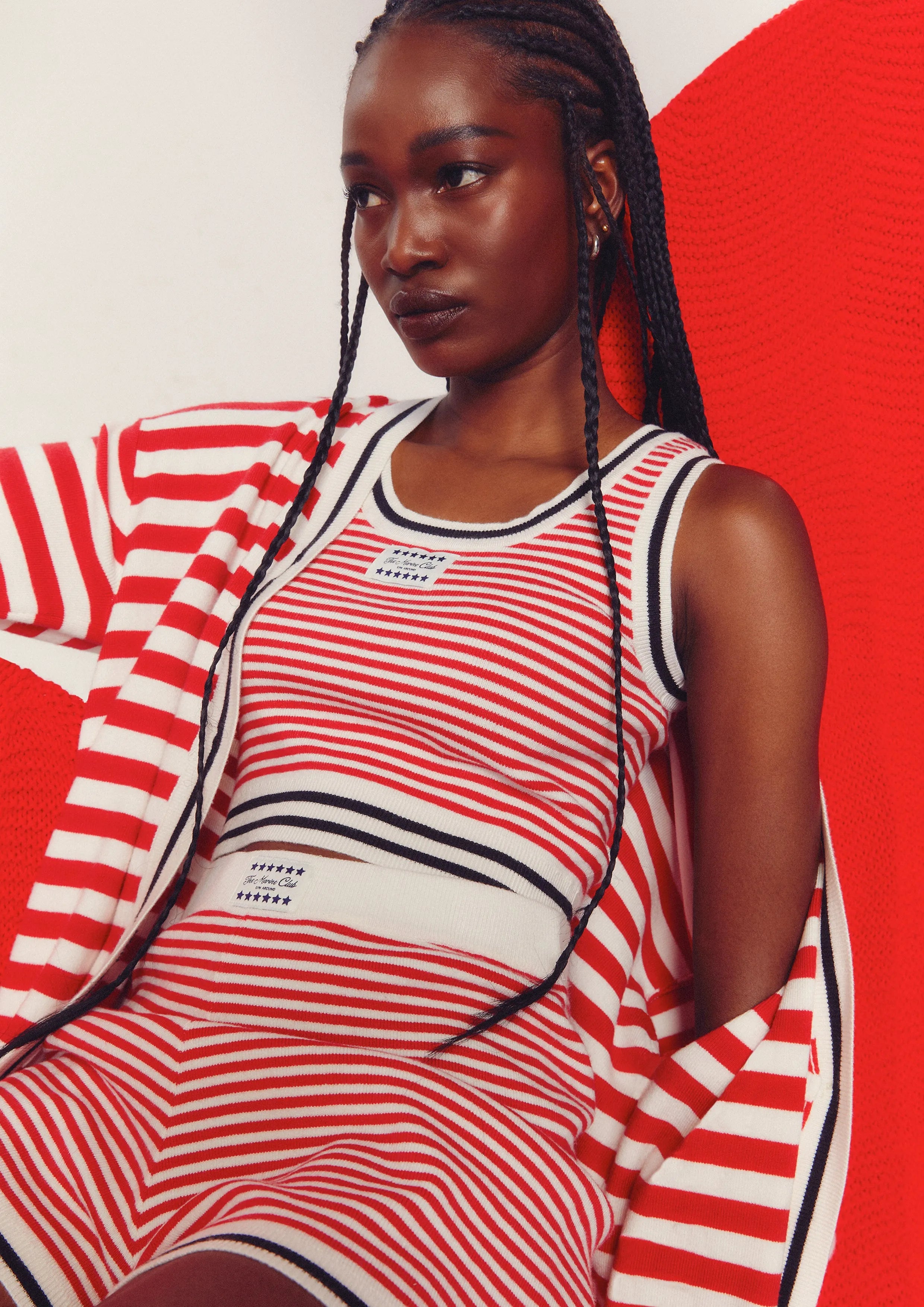 Retro-Sporty Stripe Two-Piece Set The Secret Place