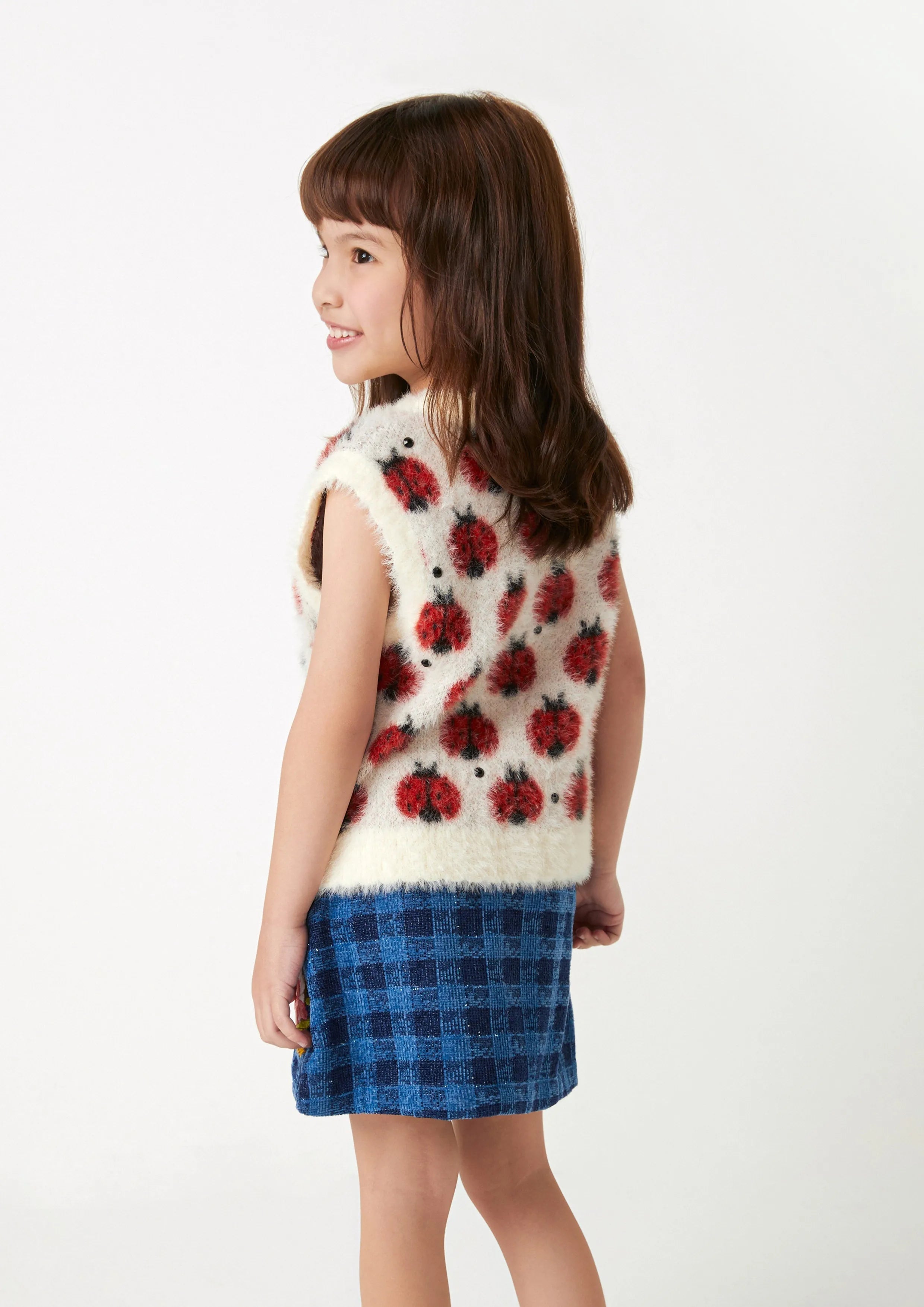 Ladybug Fur Vest For Girls American Born Chinese