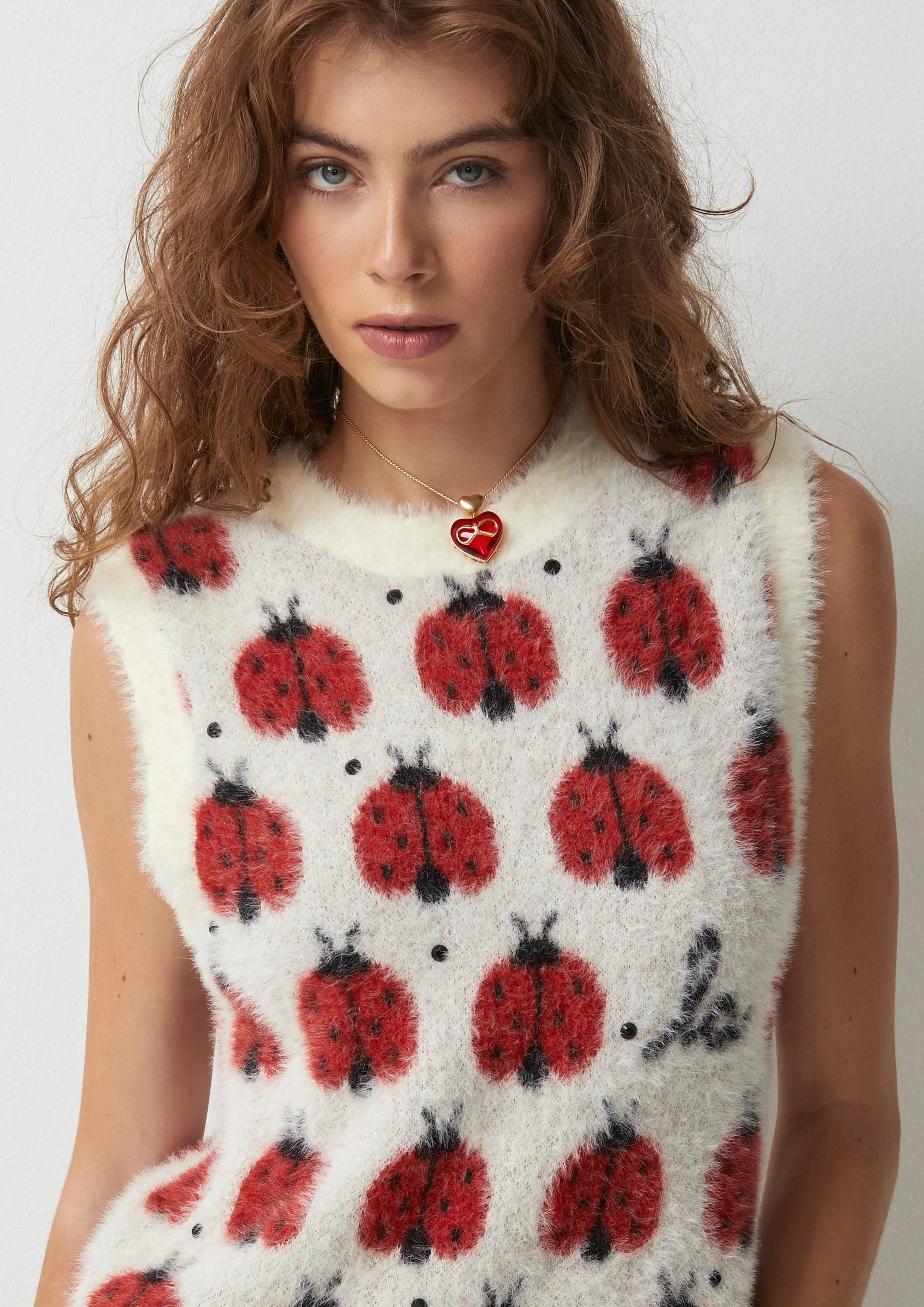 Ladybug Fur Vest American Born Chinese