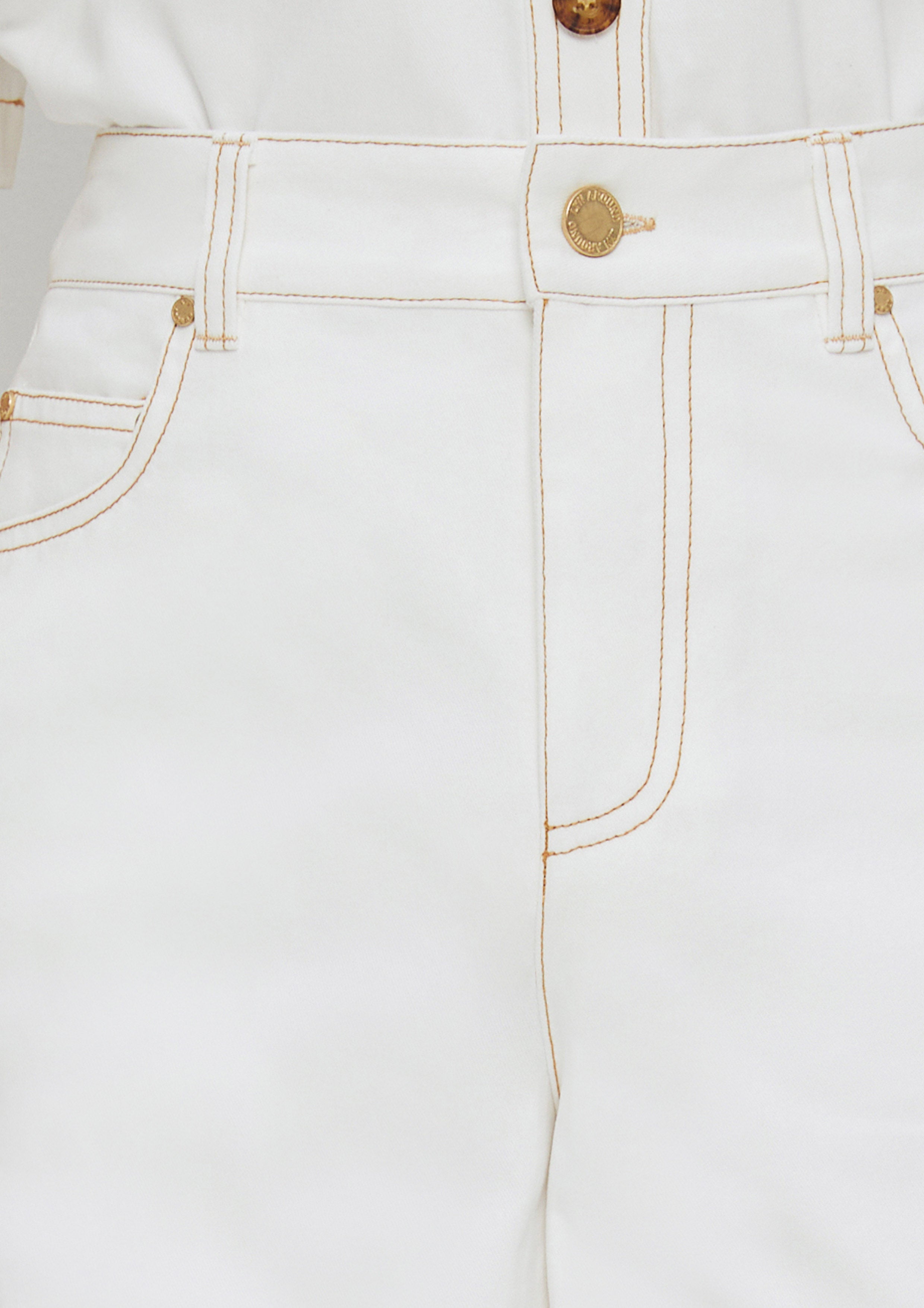 Constrast Stitching Mini Shorts Craft and Carving