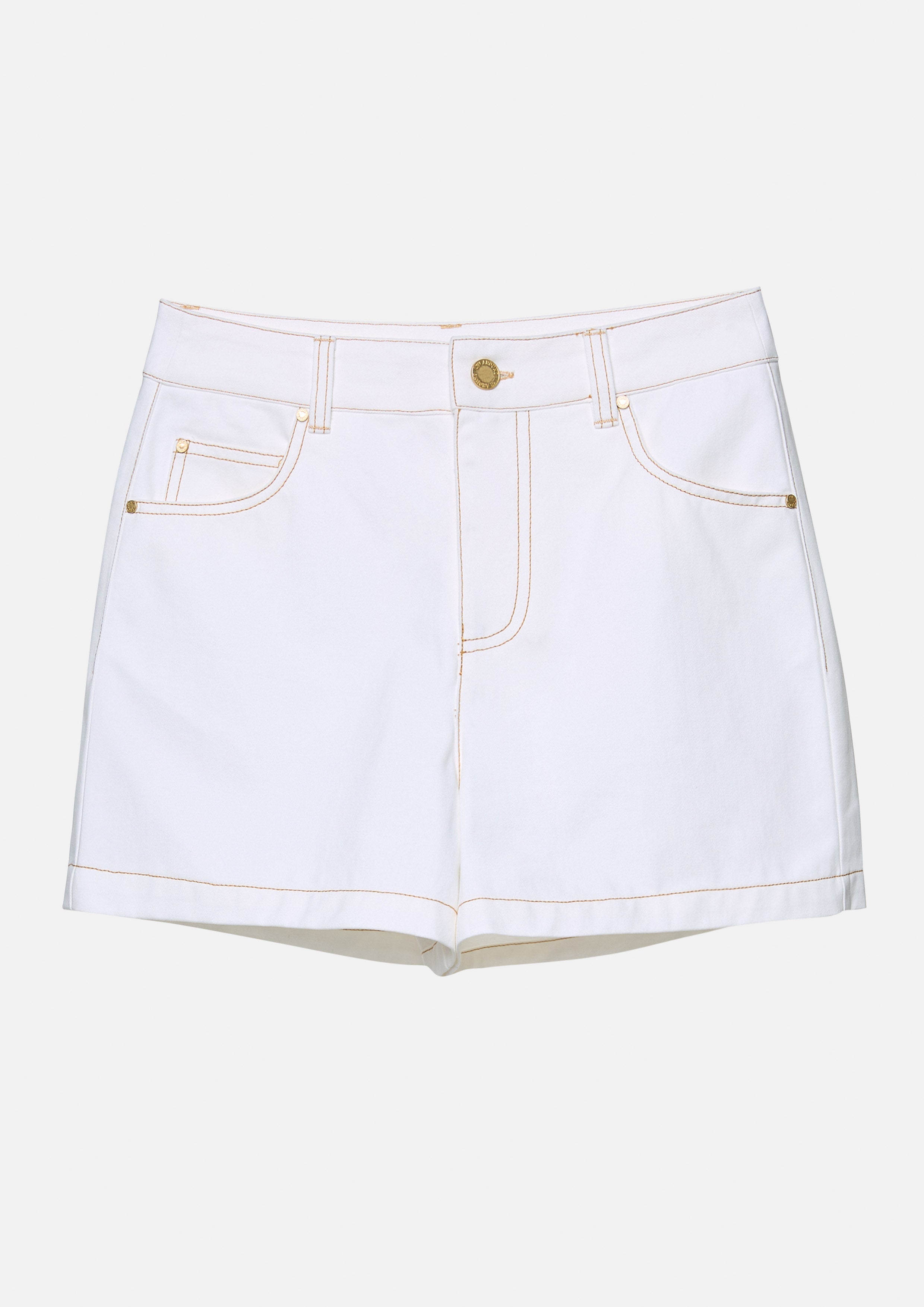 Constrast Stitching Mini Shorts Craft and Carving