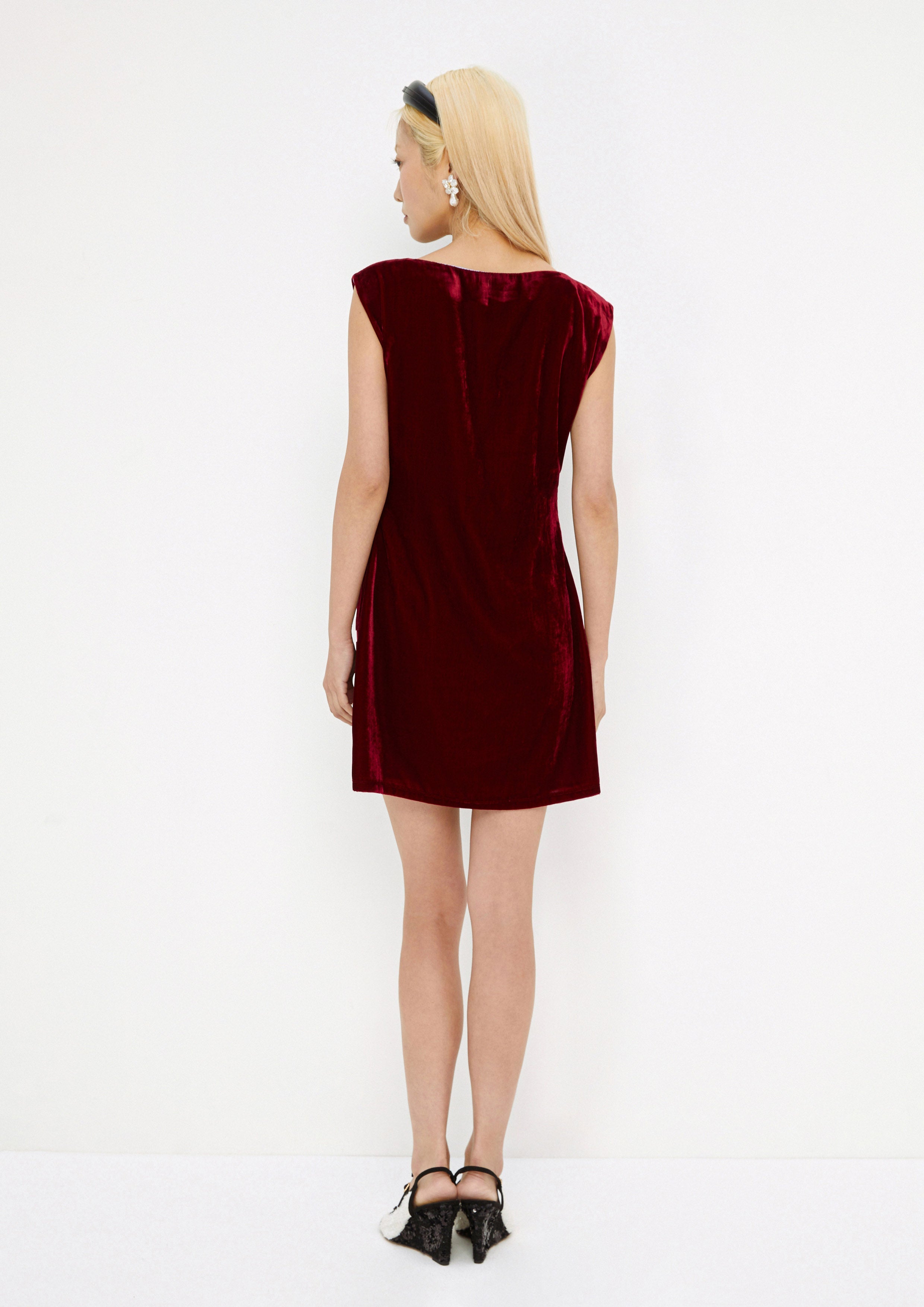 Velvet Mini Dress Drowning In Love