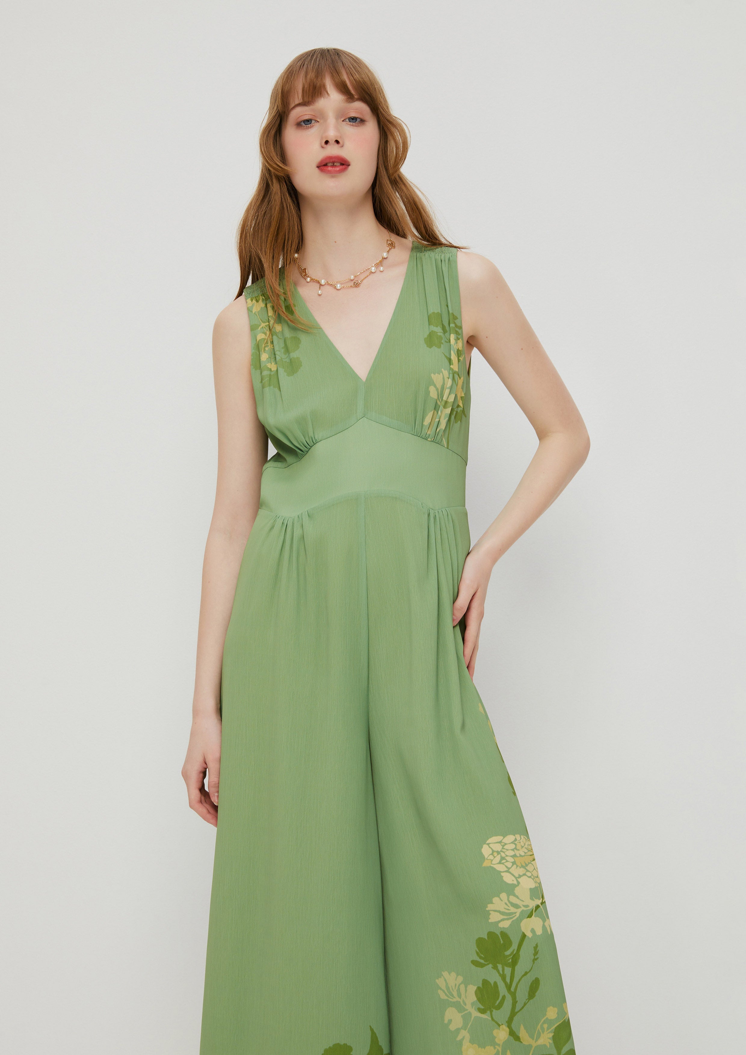 Leaf Print Jumpsuit Woodland Wonderlust