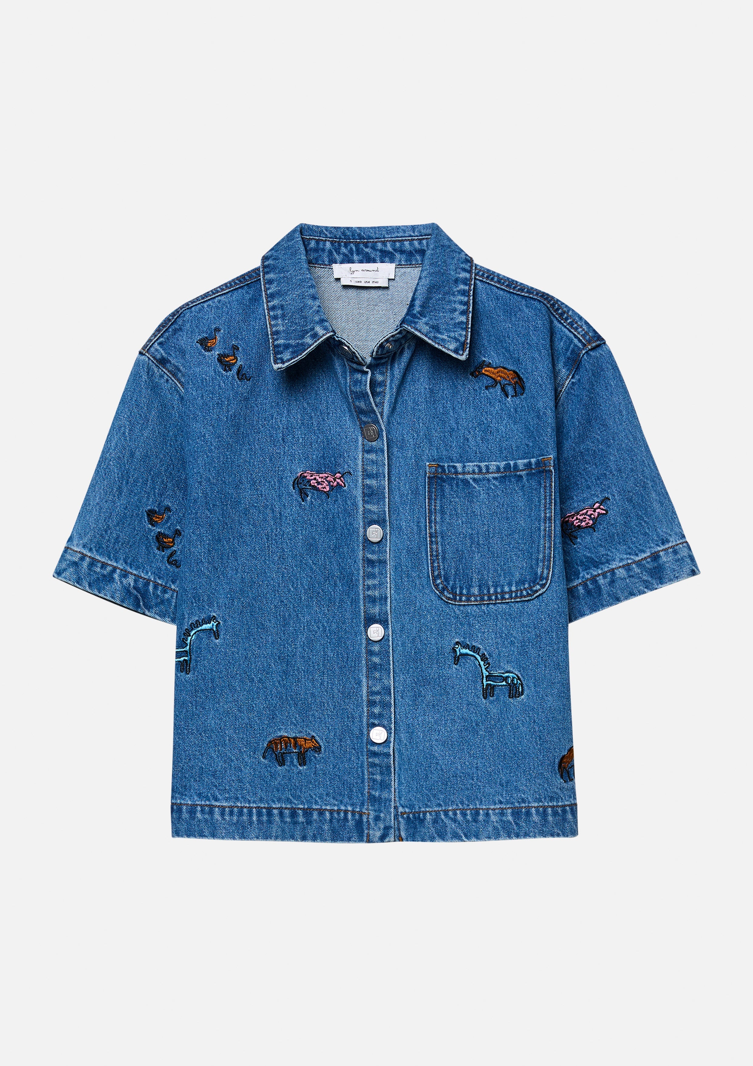 Animal Embroidery Denim Top Africa's Finest