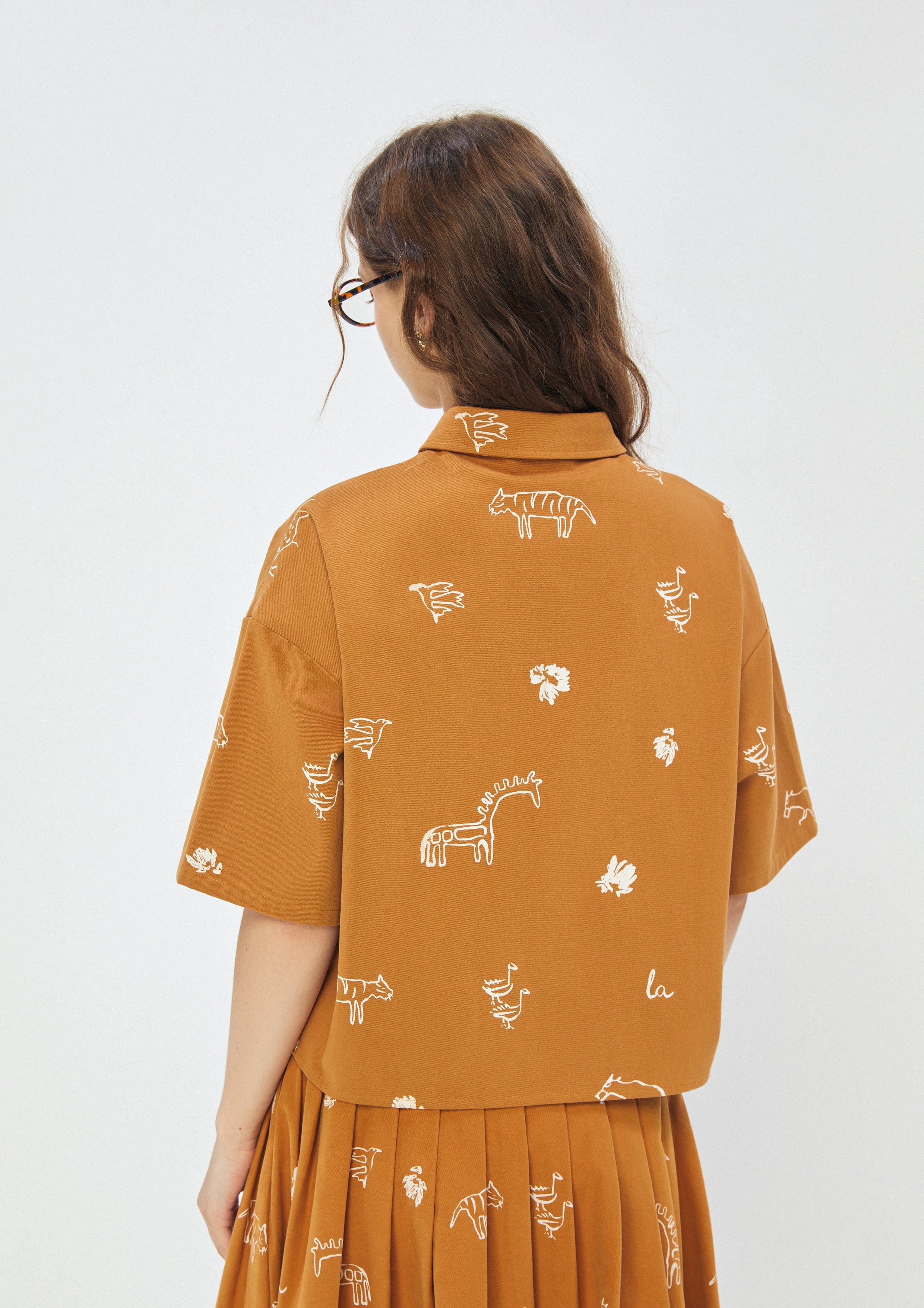 เสื้อเชิ้ตแขนสั้นพิมพ์ลายสัตว์ คอลเลกชัน Africa's Finest