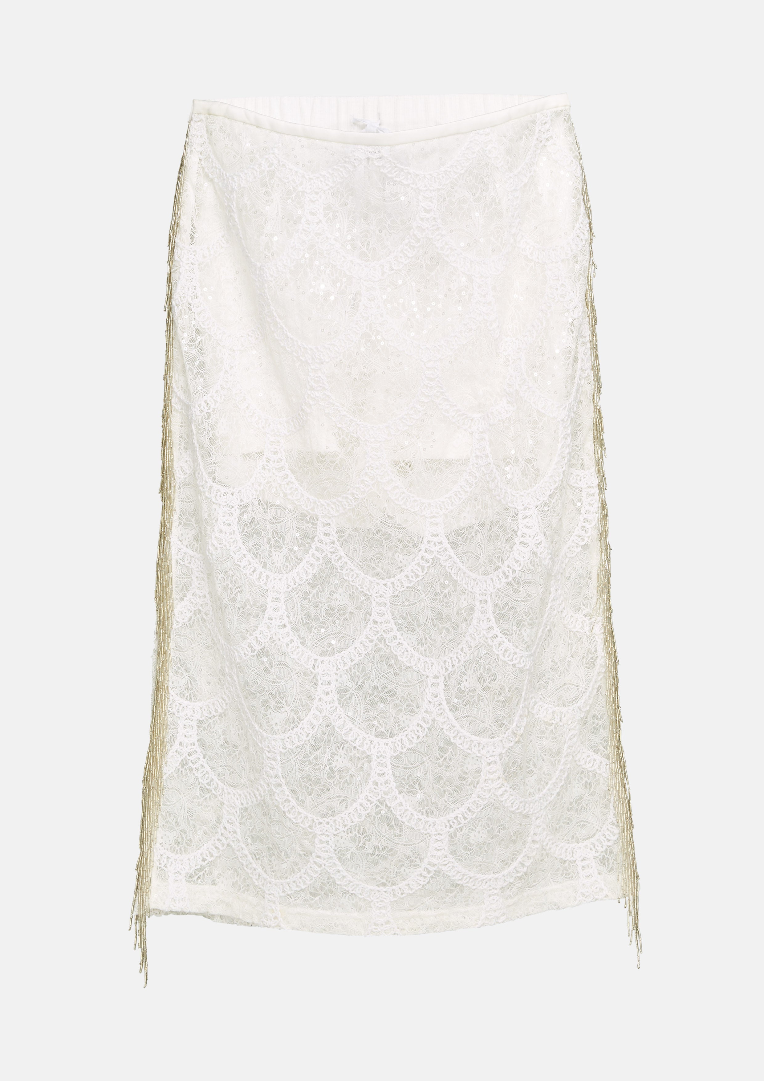 Midi Lace Skirt With Beads Ndoto Field