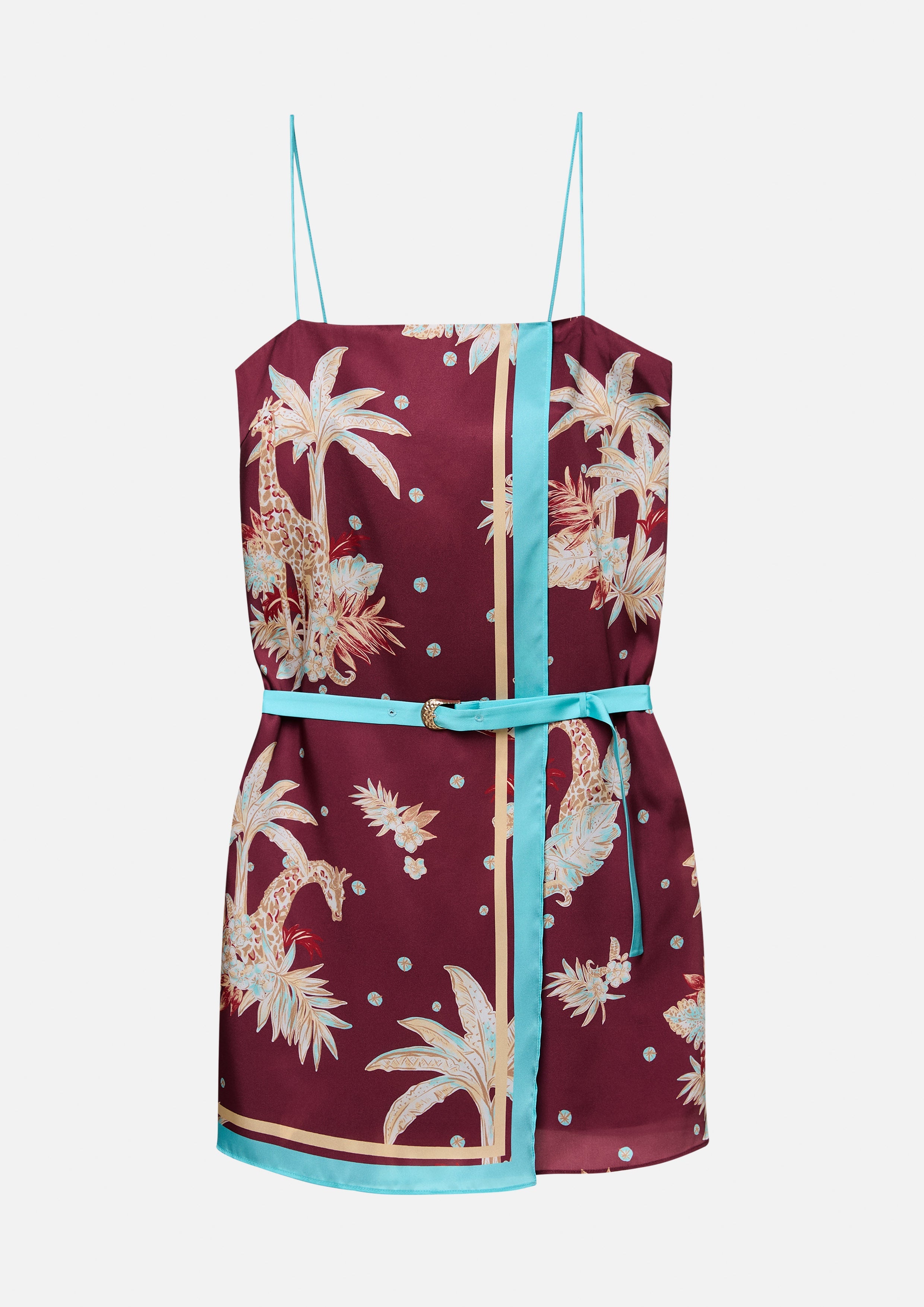 Tropical Spaghetti Strap Dress Posh Escapade