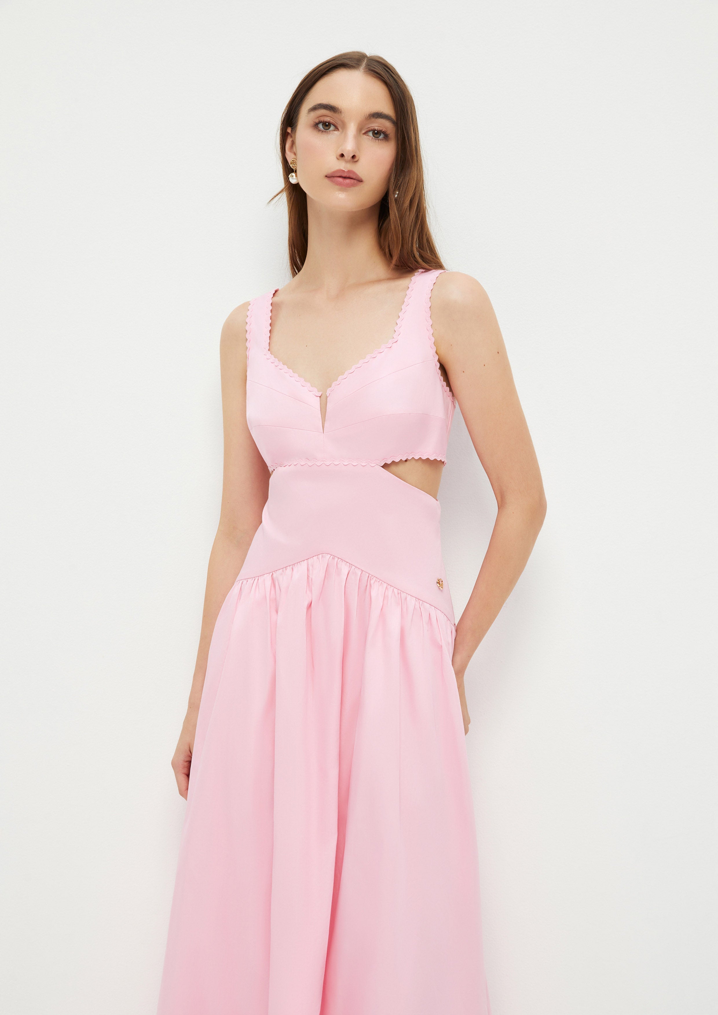 Satin Cut-Out Dress Ndoto Field