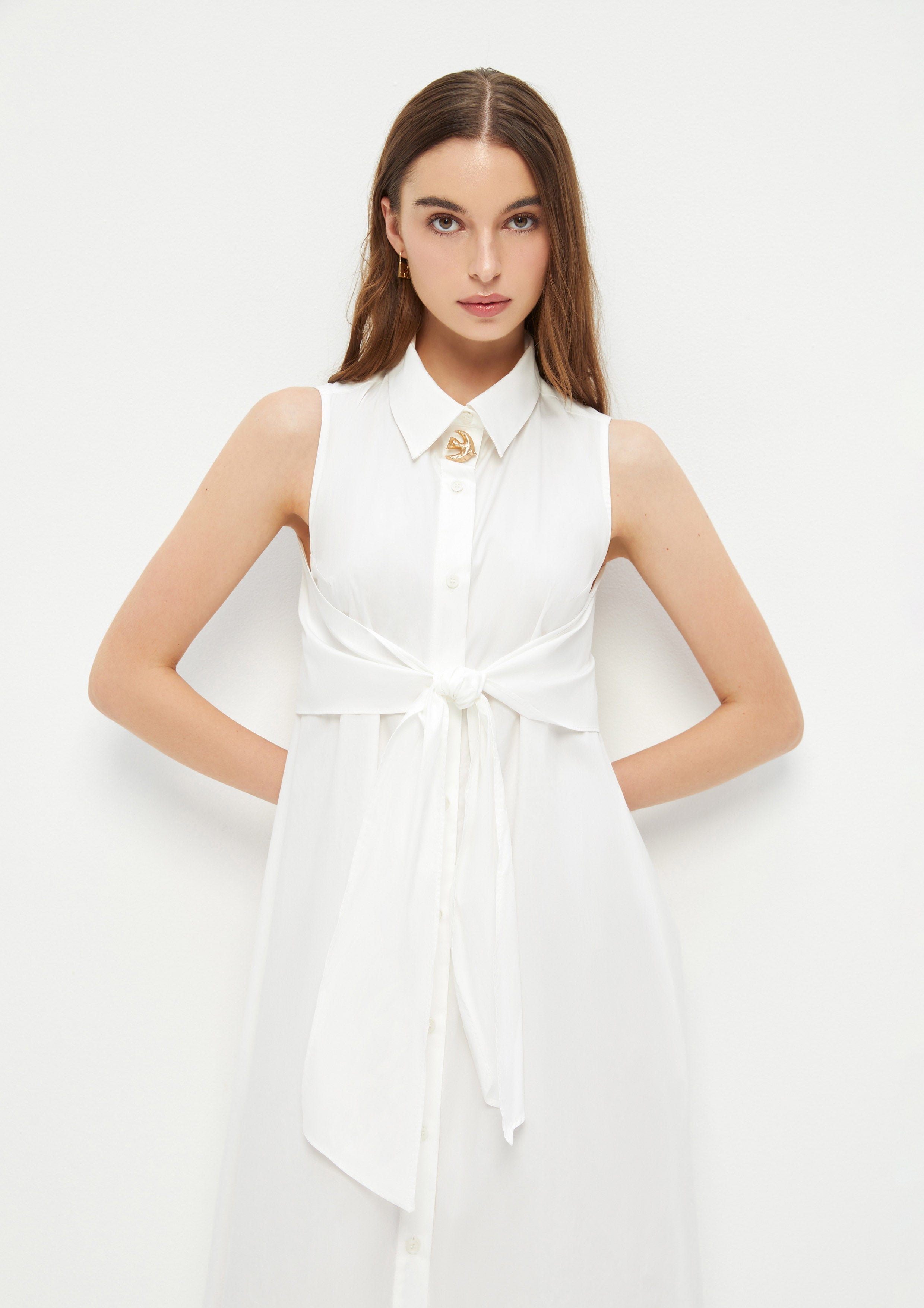 Bow Tie Sleeveless Dress Ndoto Field