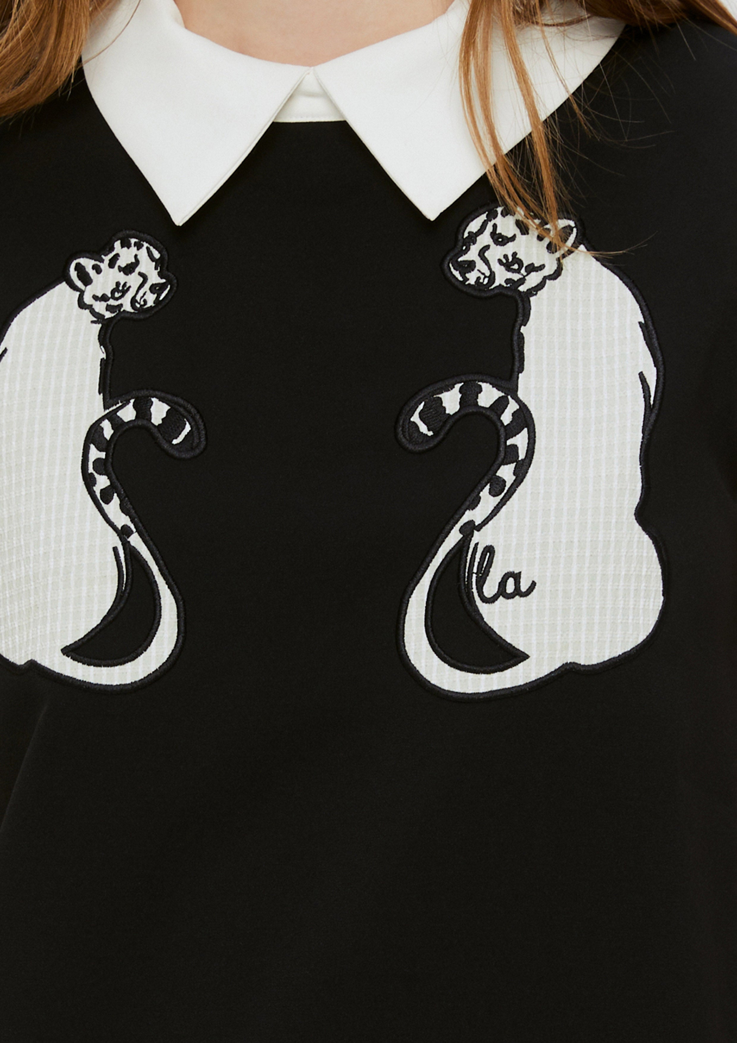 Leopard Patch Embroidery Mini Dress Wild Encounters