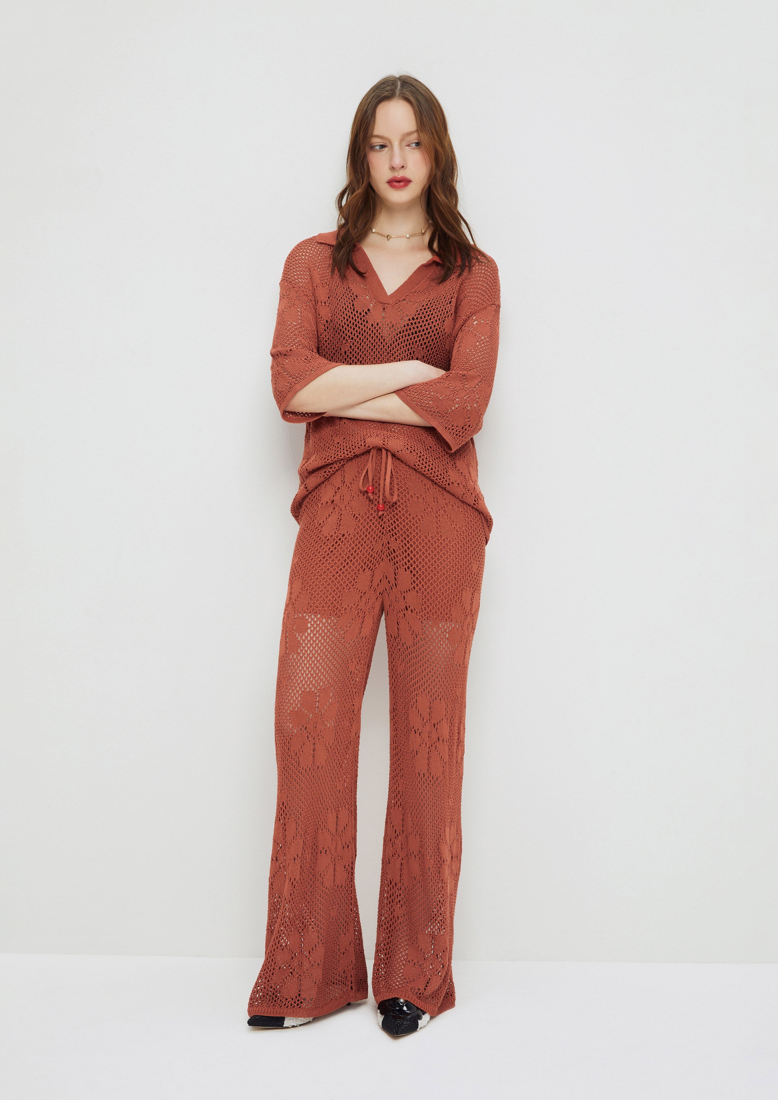 Floral Mesh Pants Whisper of The Song Birds