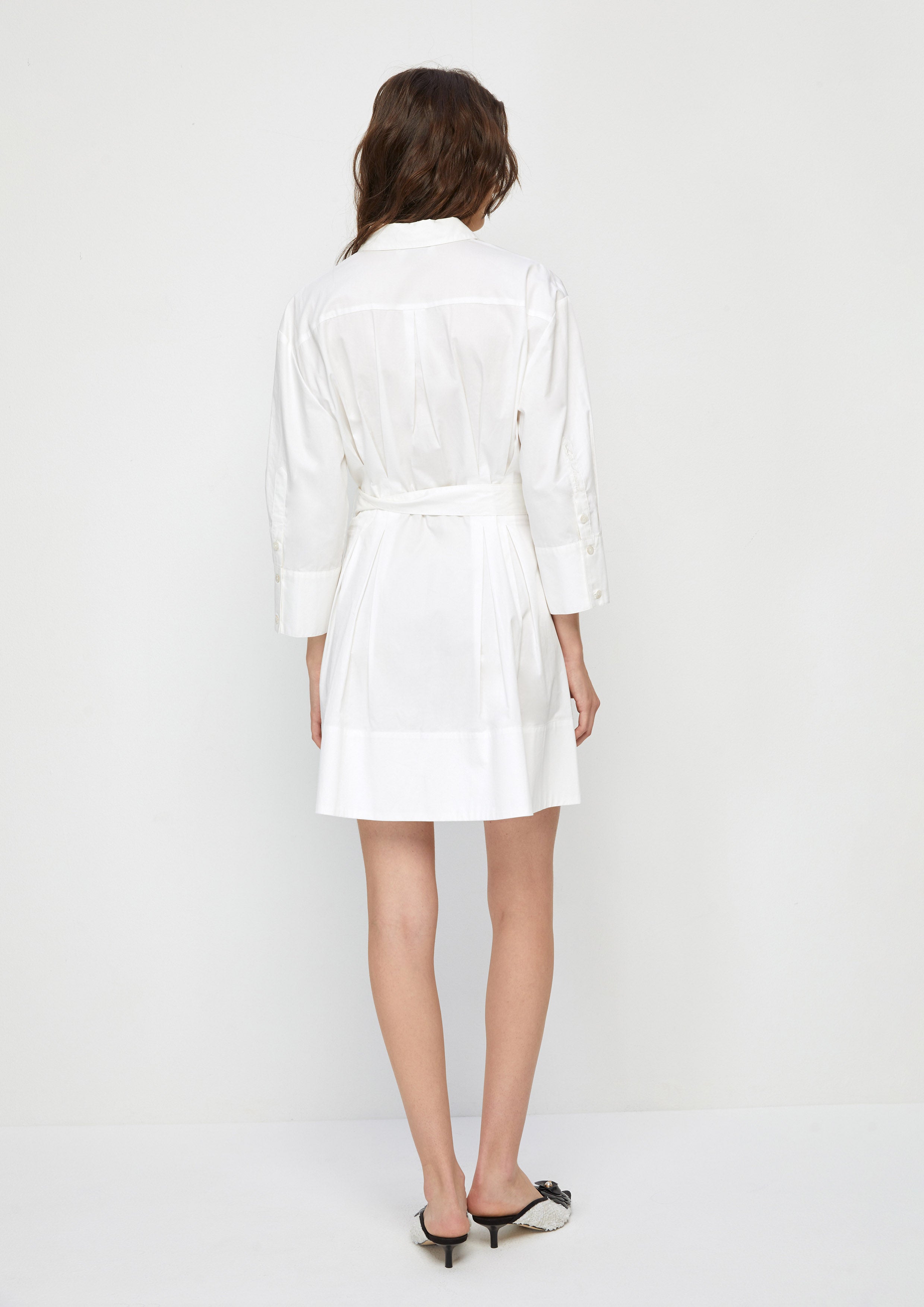 Waist Buckle Long Sleeve Dress The Eyes of Jungle