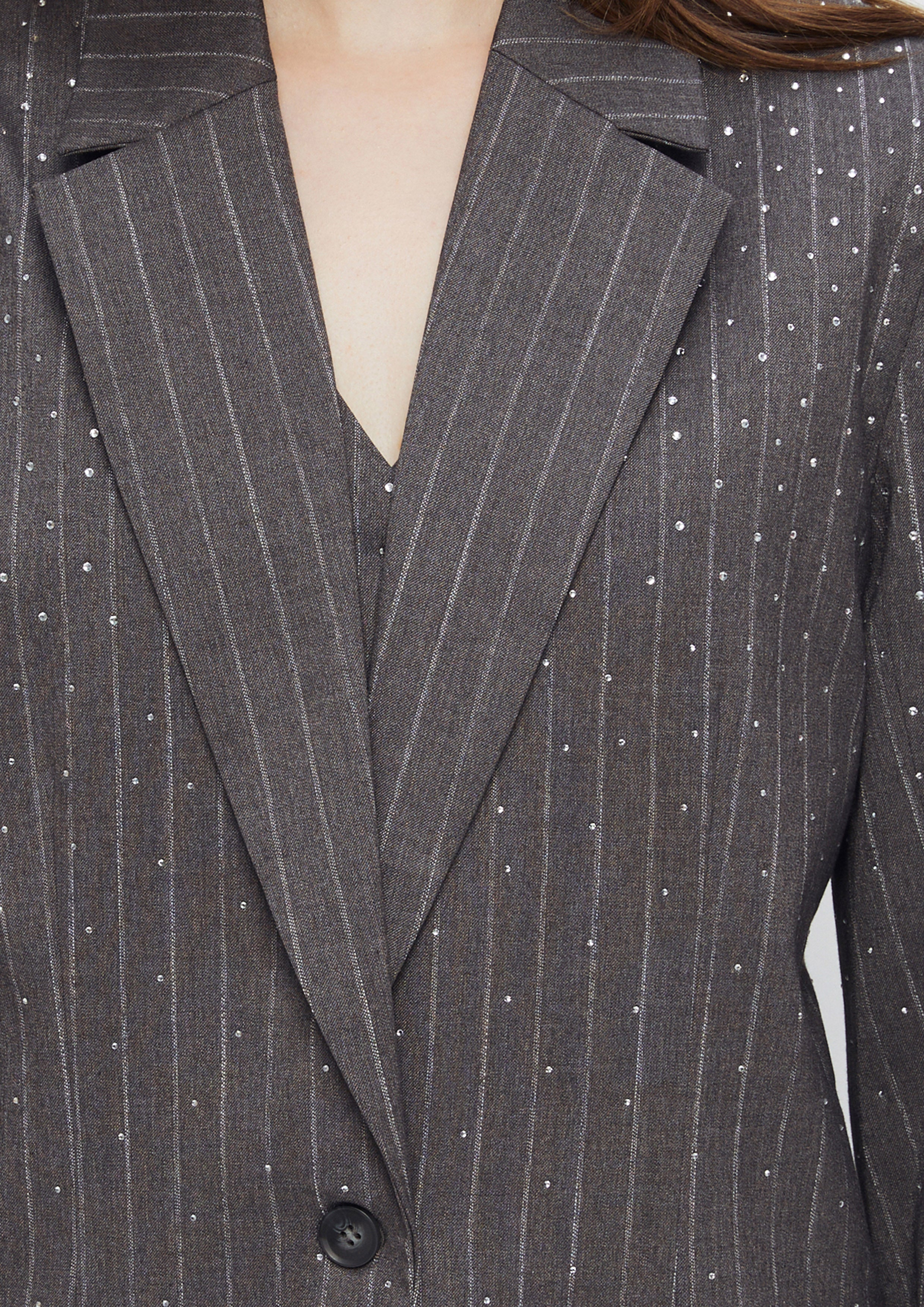 Pinstripe Oversize Blazer Sparkling Stars
