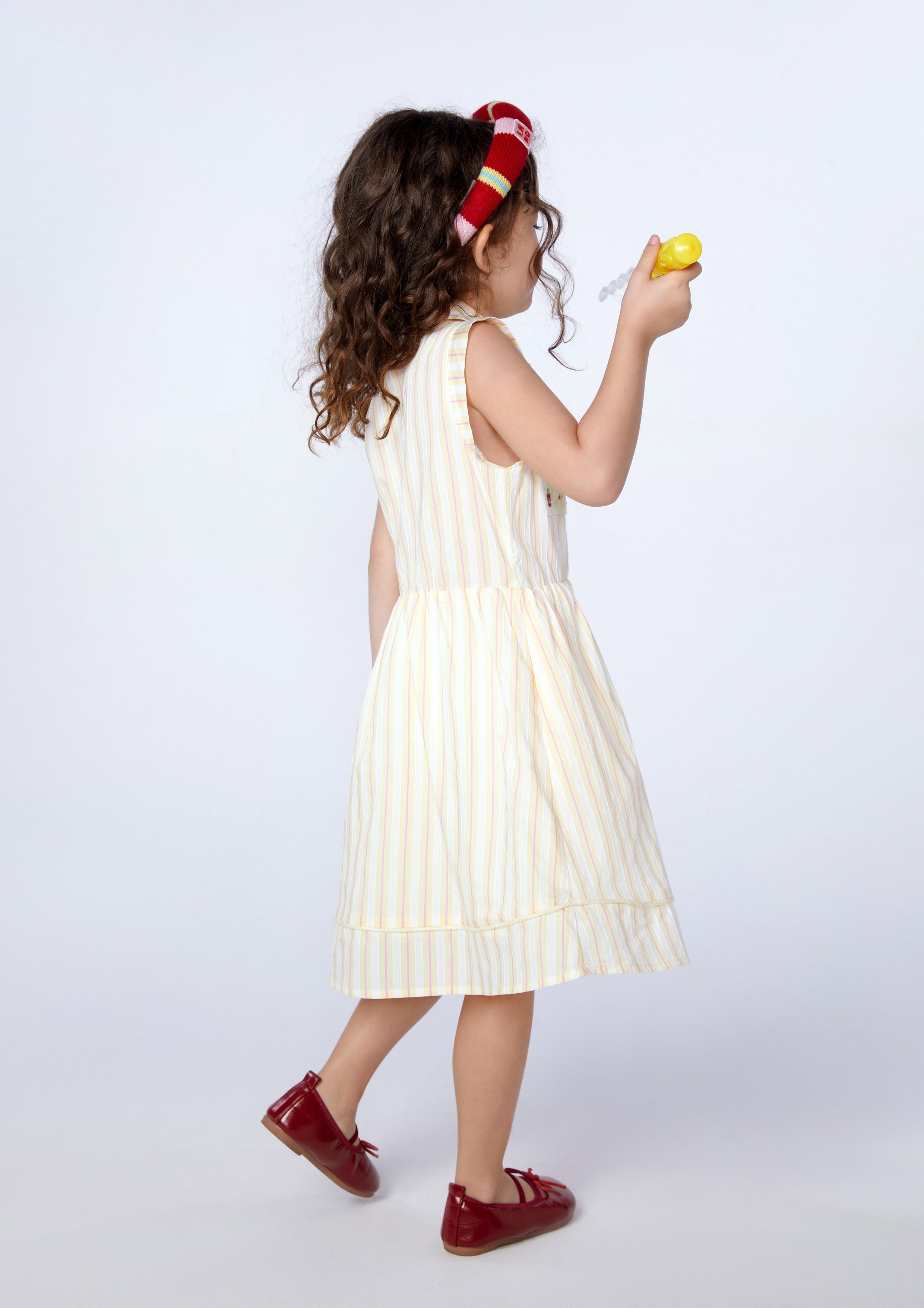 Stripe Dress With Patch Pocket For Mini Girl Adam's Lust