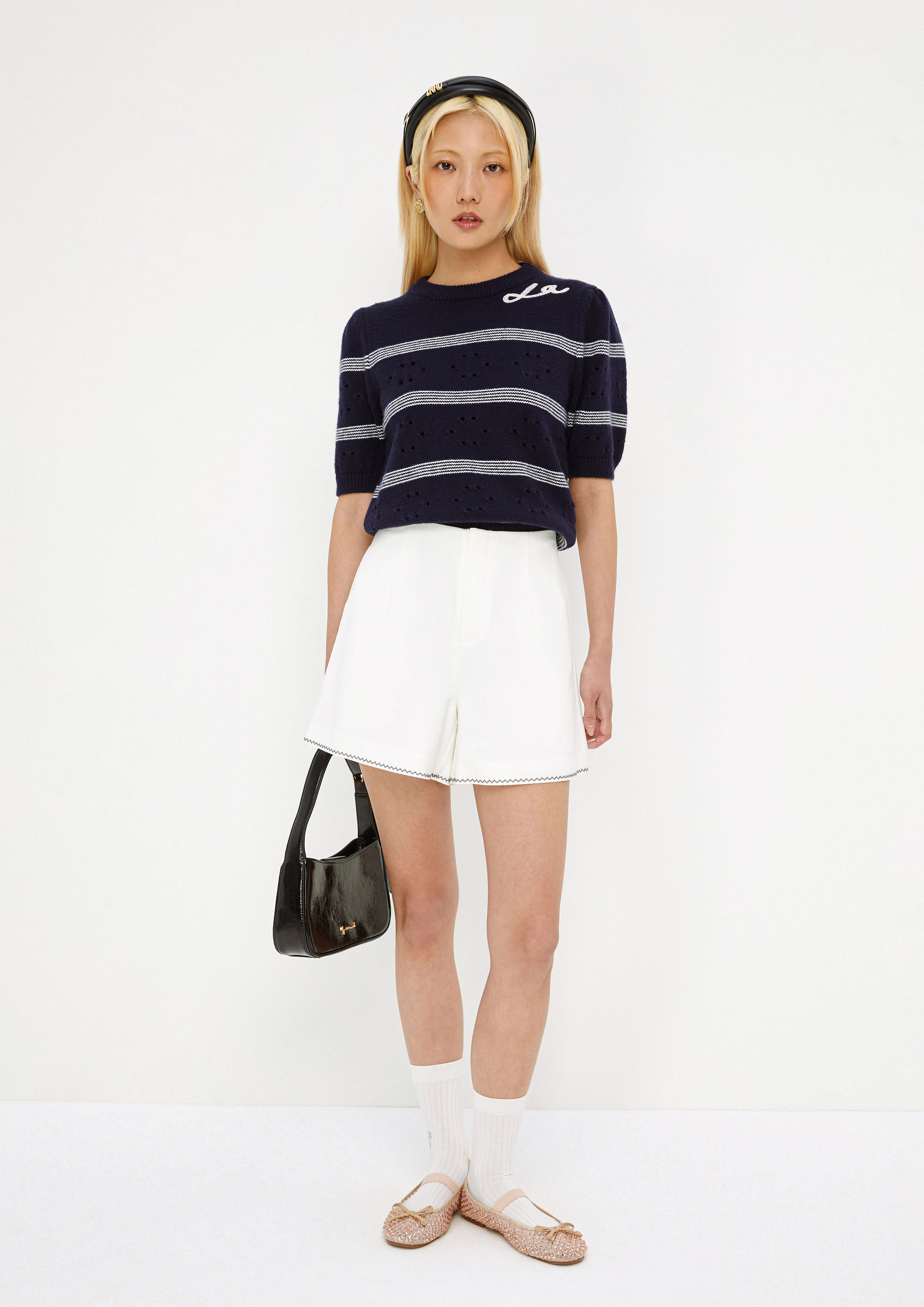 Zig Zag High Waist Shorts Drowning In Love