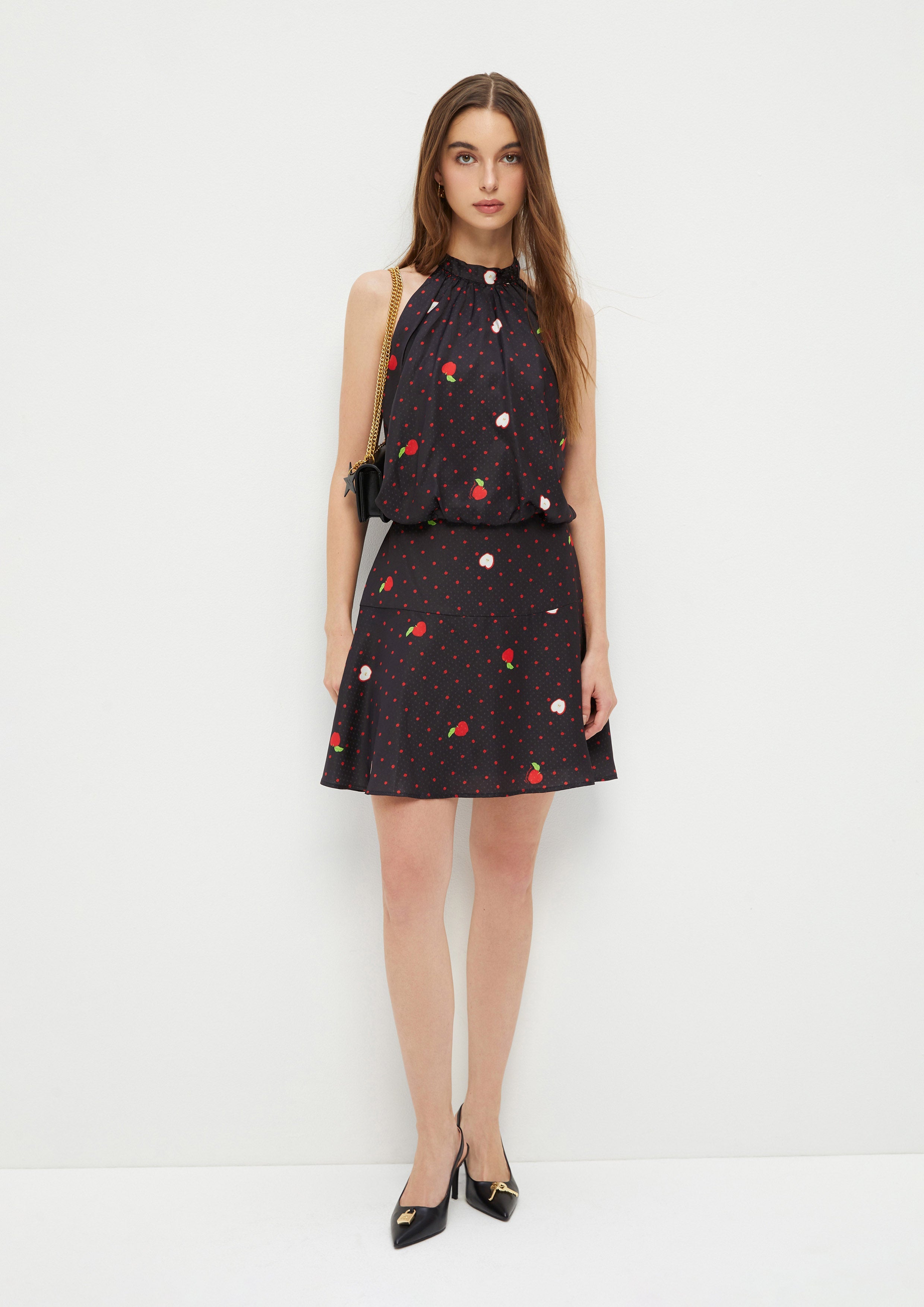 Apple And Polkadot Halter Dress Adam's Lust