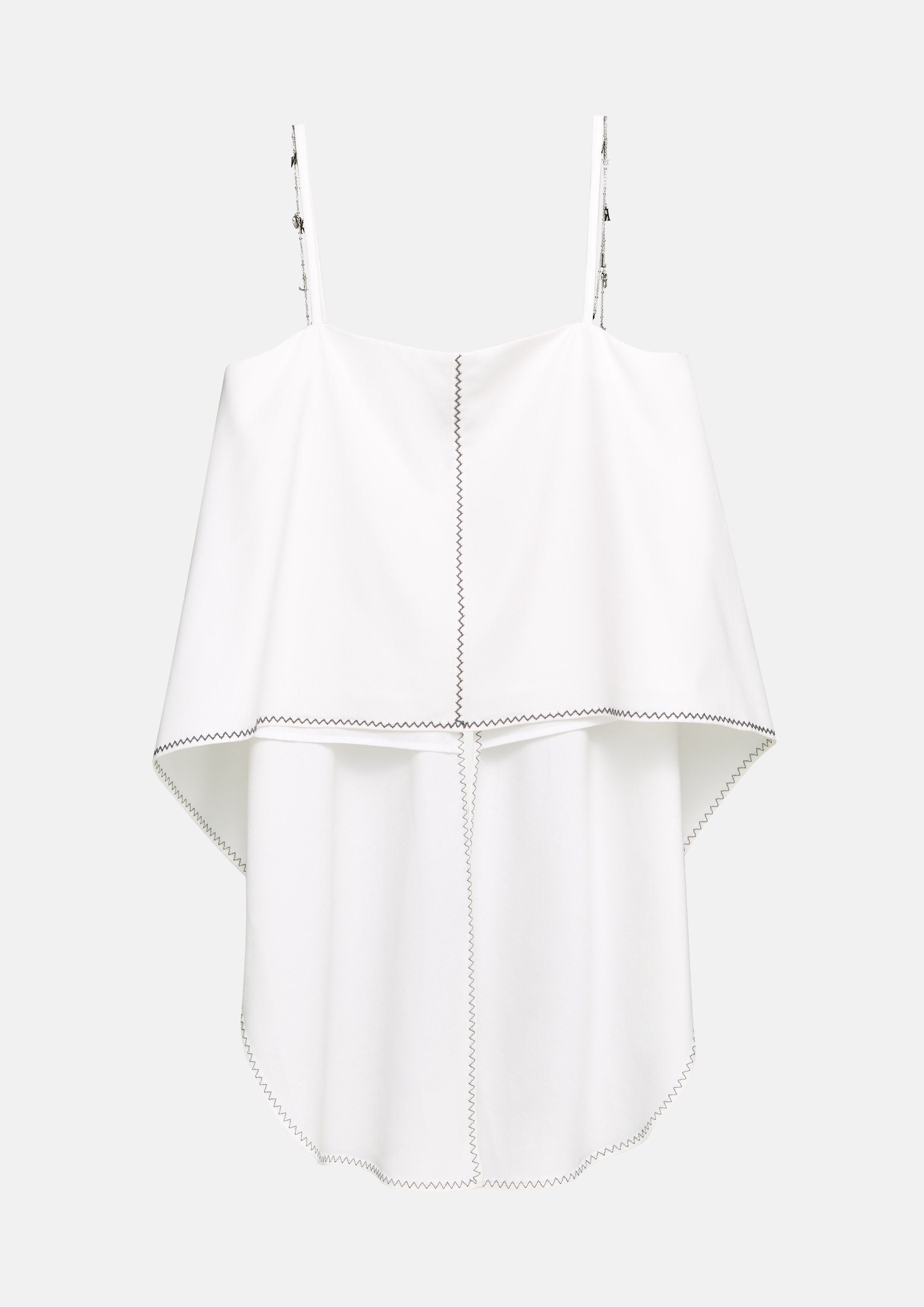 Cami Strap With Chain Ruffle Top Drowning In Love