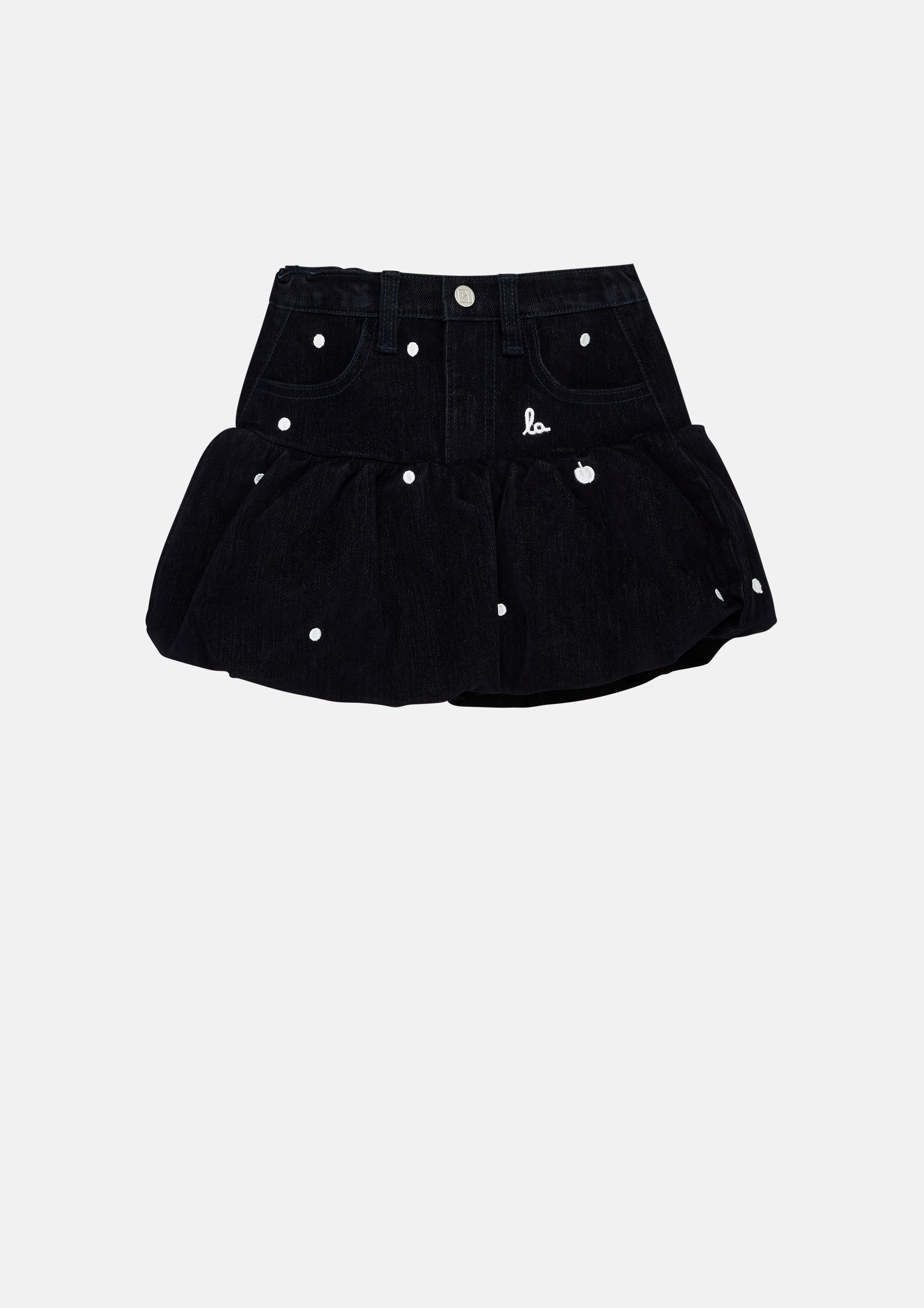 Polkadot Balloon Denim Skirt For Girl Don't Call It Cute
