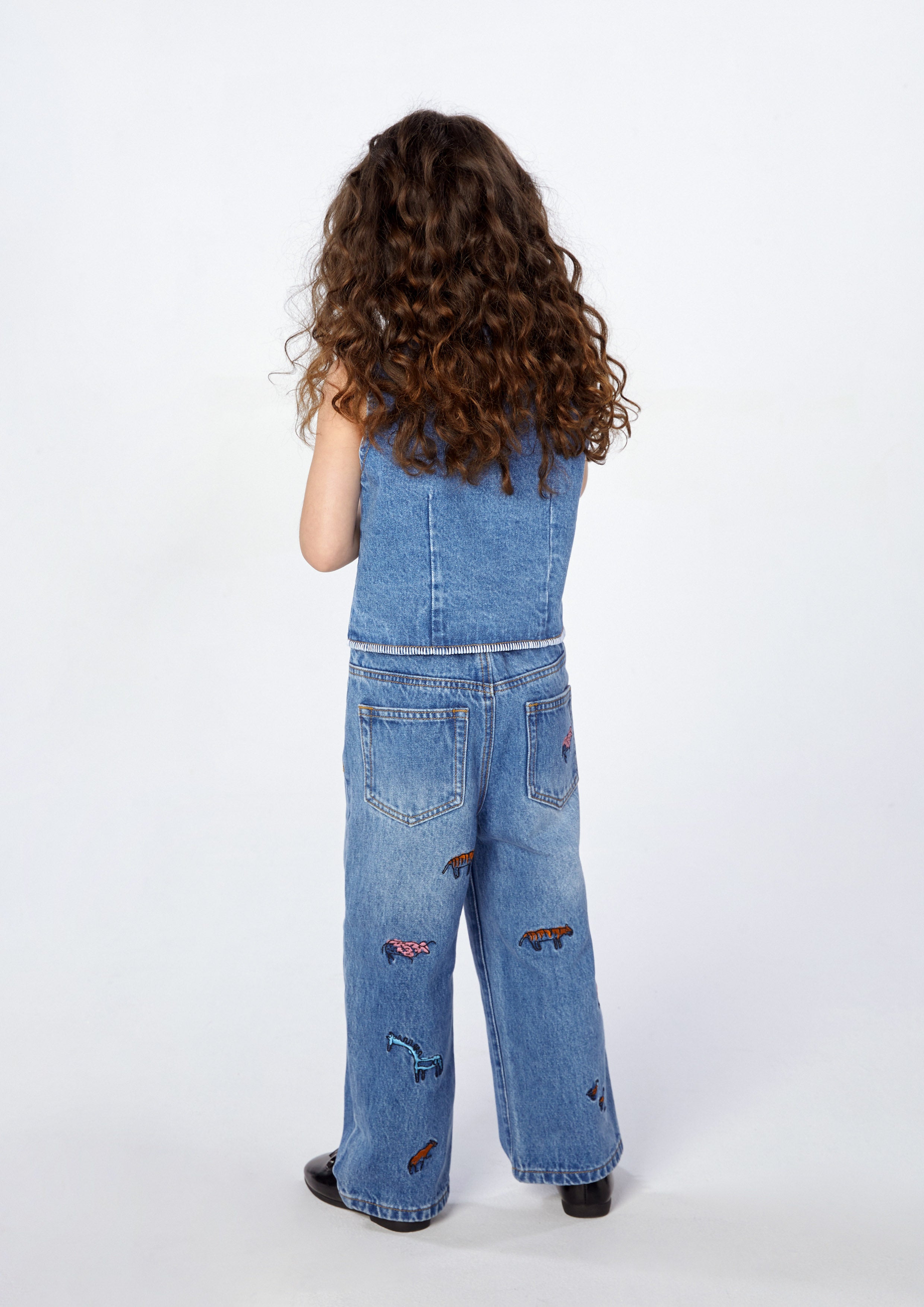 Animal Patch Embroidery Denim Vest Africa's Finest