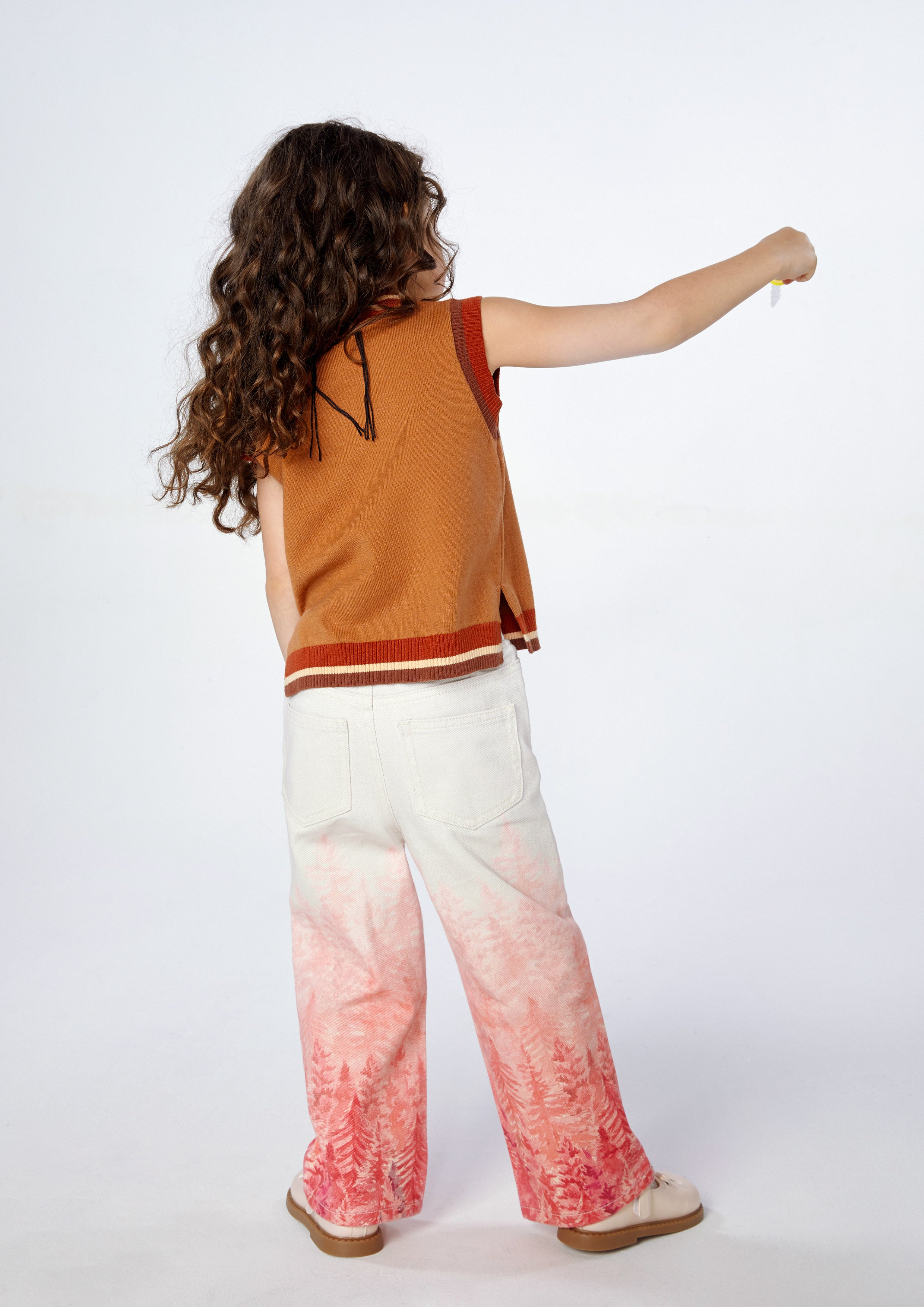 เสื้อกั๊ก ไหมพรม ลายม้าลาย สำหรับเด็กผู้หญิง Posh Escapade