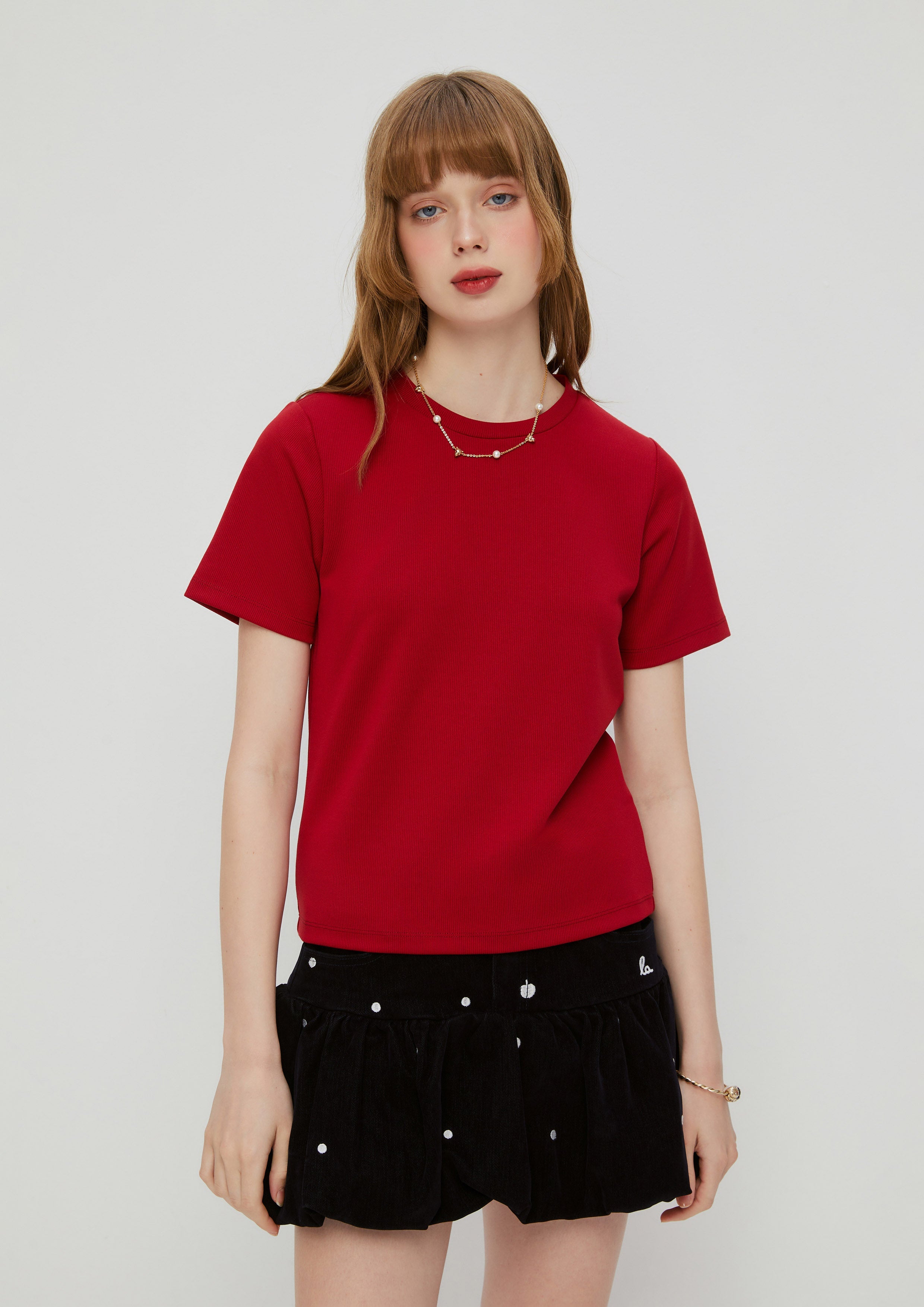 เสื้อแขนสั้นแต่งคัตเอาท์ด้านหลัง คอลเลกชัน Woodland Wonderlust