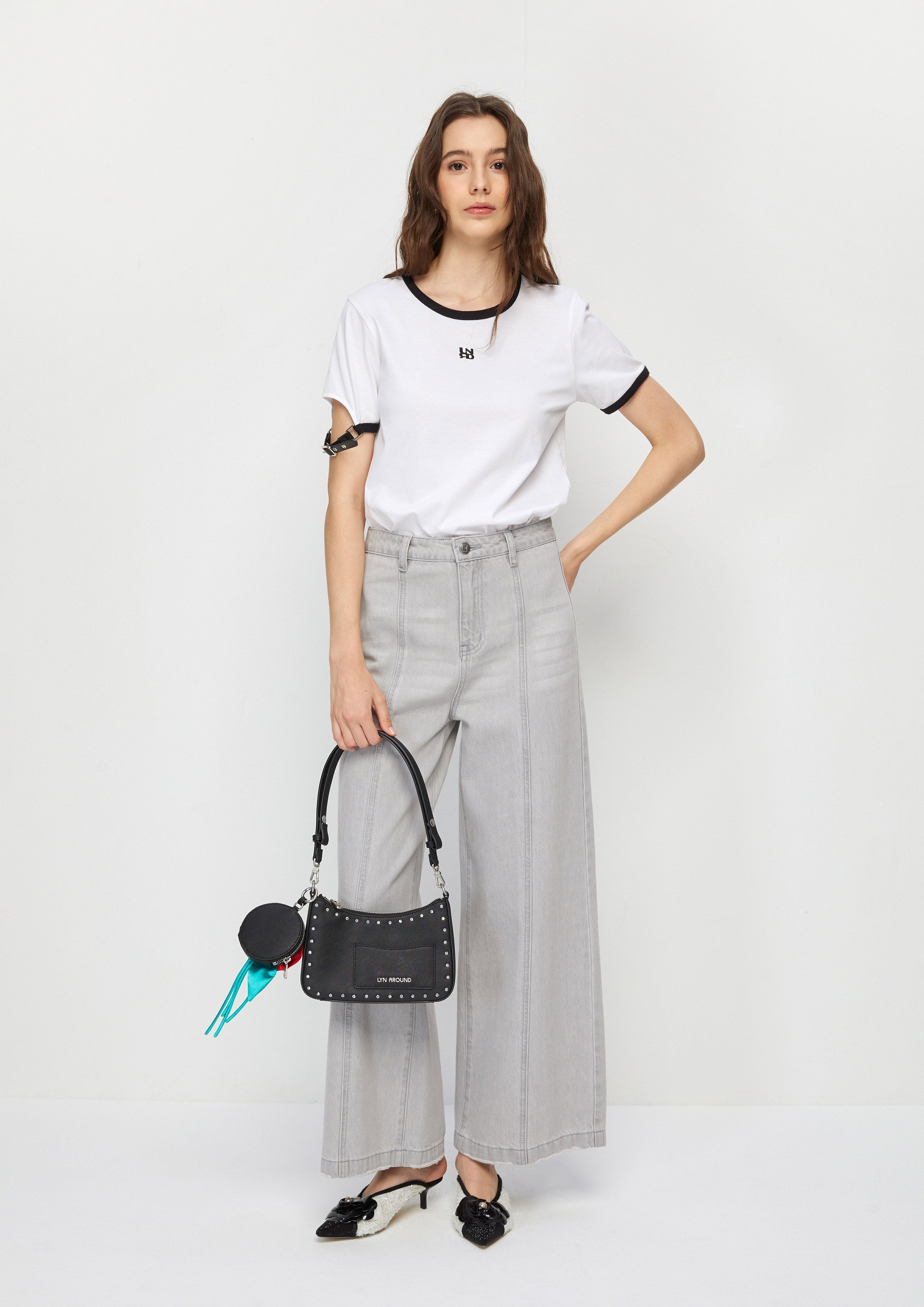 Buckle Strap Sleeve T-Shirt Twilight Odyssey