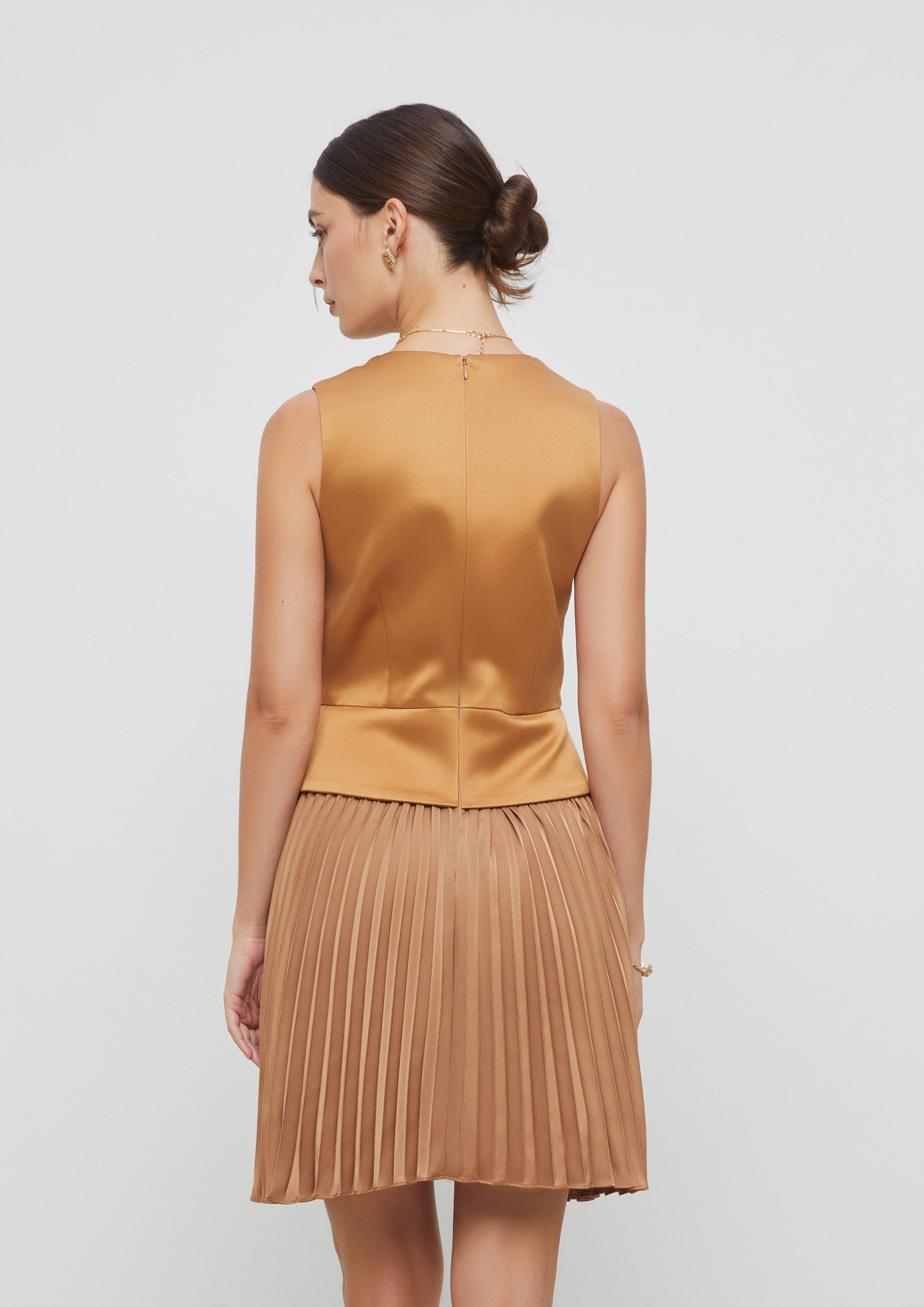Pleated Skirt Mini Dress Eclipse Garden