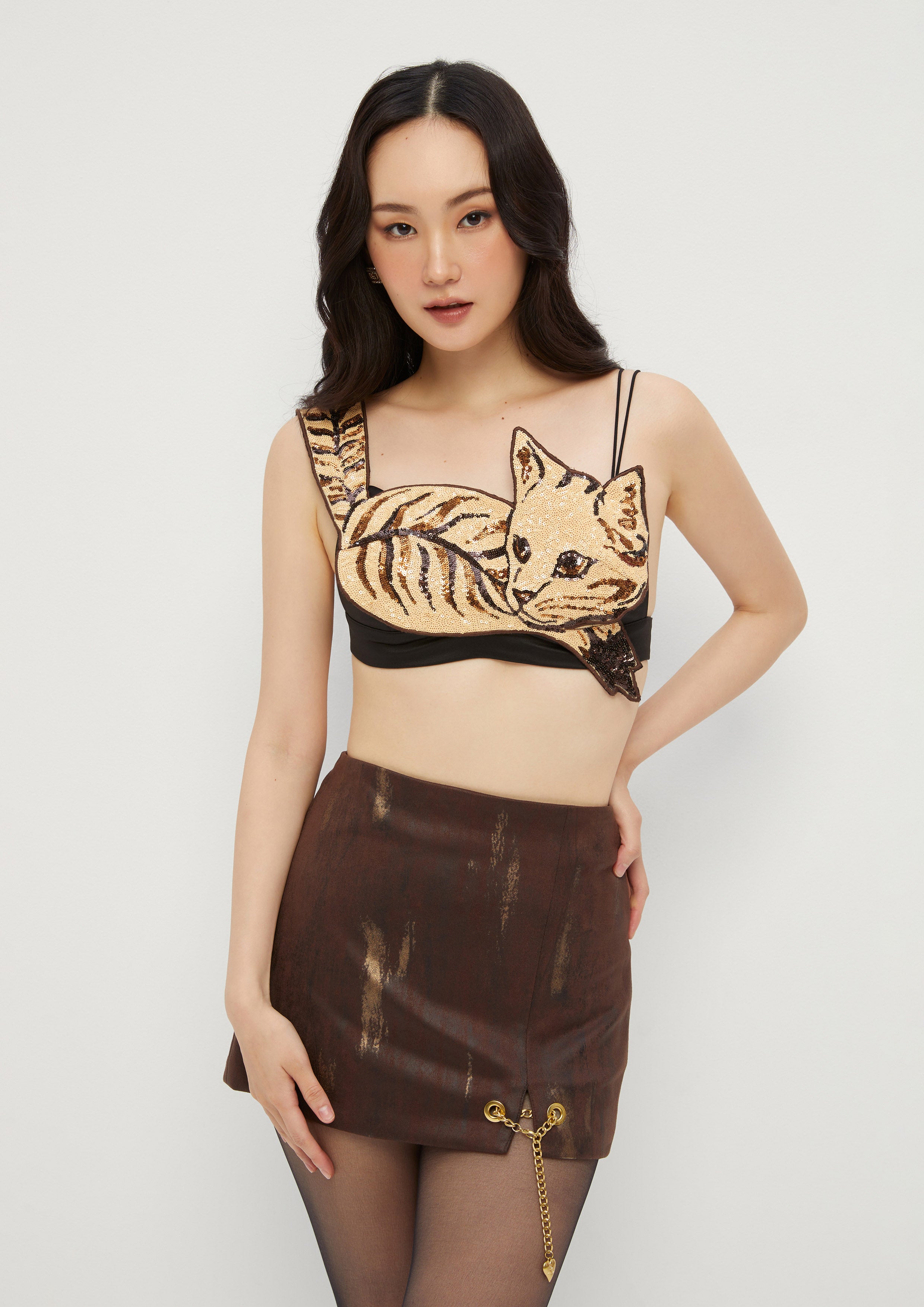 เสื้อครอปแมวลายเสือ คอลเลกชัน King Shere Khan