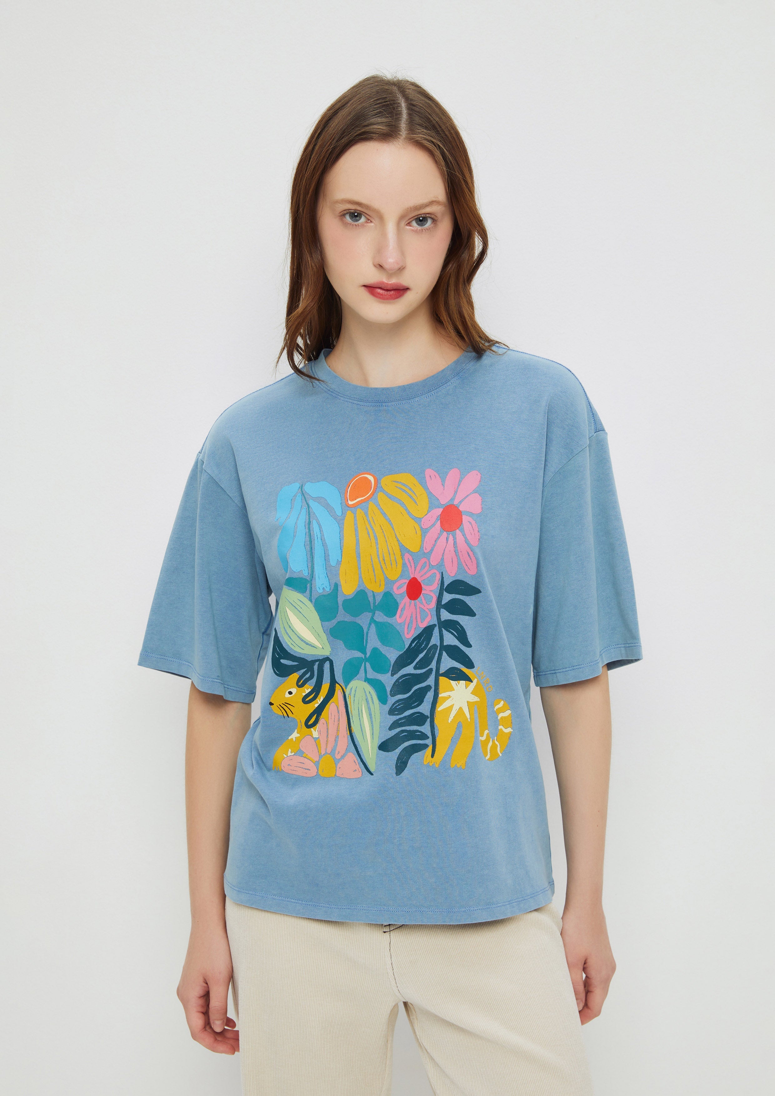 เสื้อยืดแขนสั้นพิมพ์ลาย คอลเลกชัน Enchaned Forest