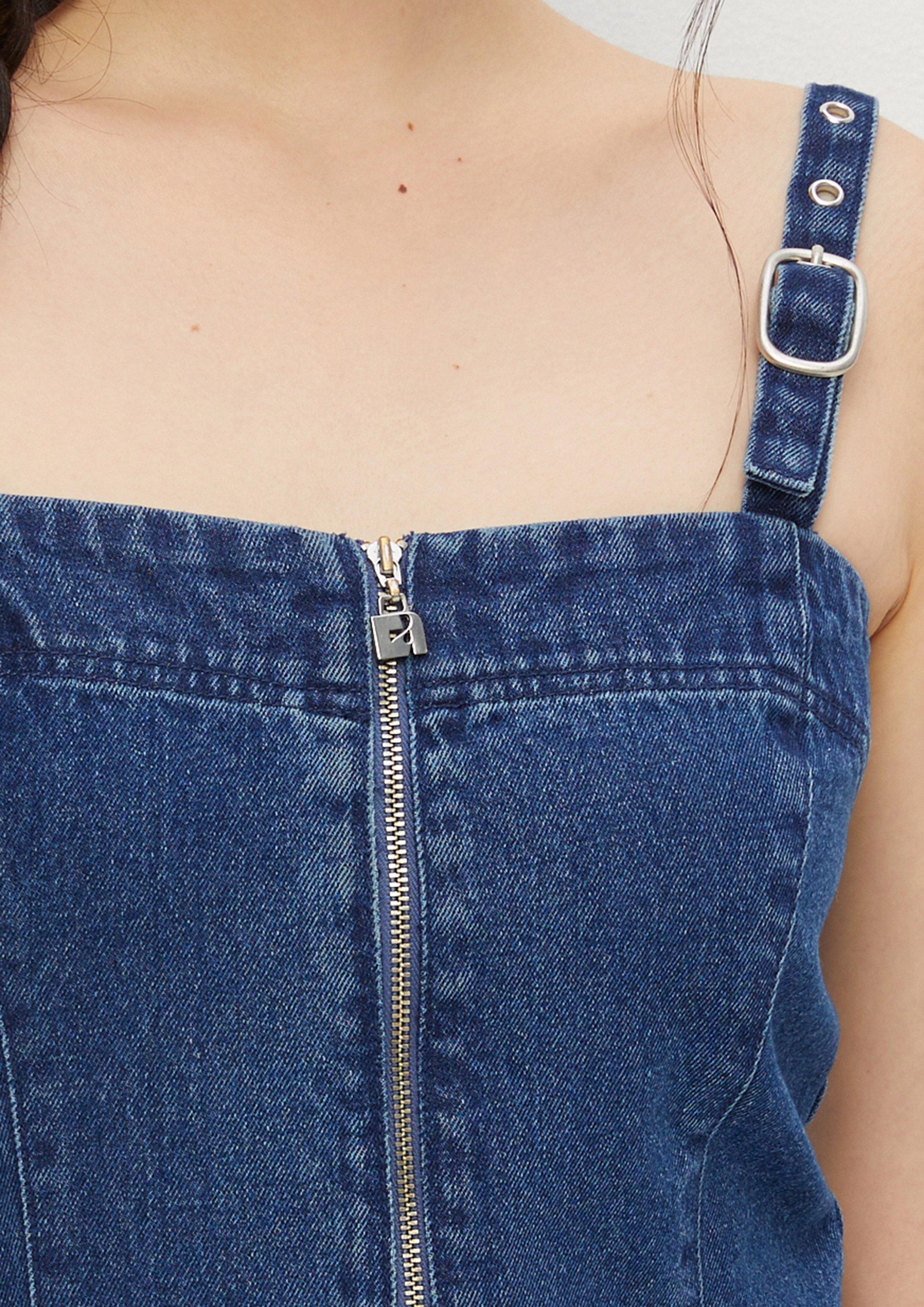 Denim Strap Romper Sparkling Stars