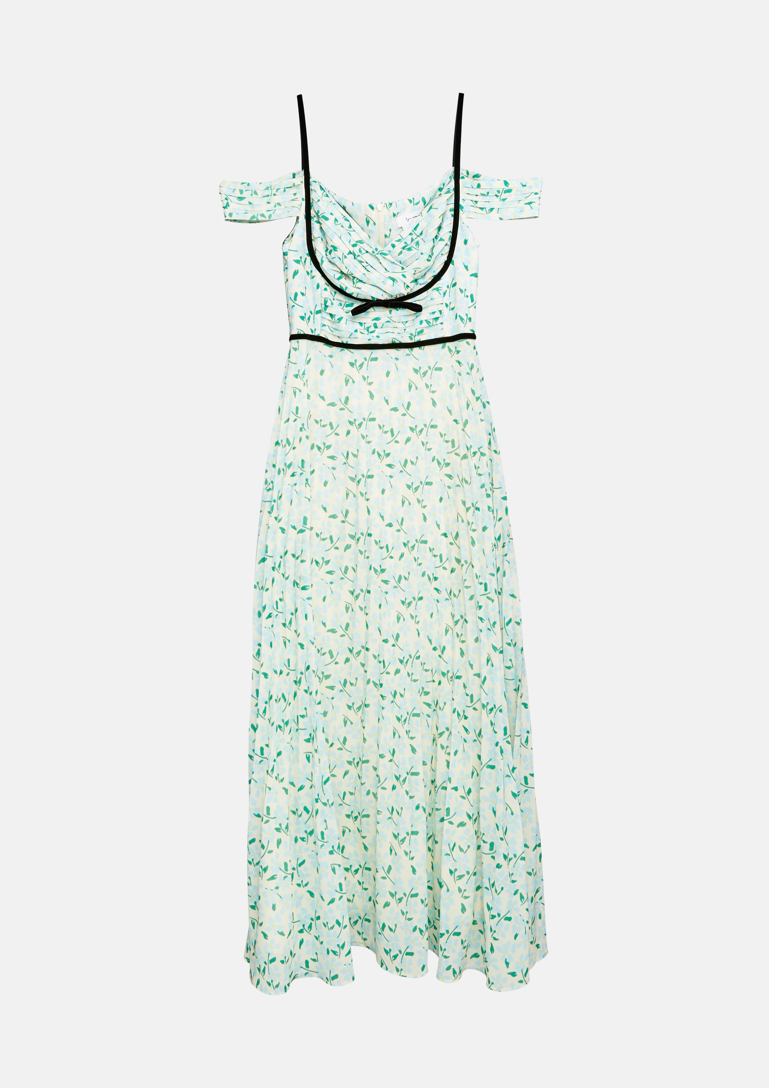 Floral Print Off-Shoulder Dress Amid Bloom and Savannah