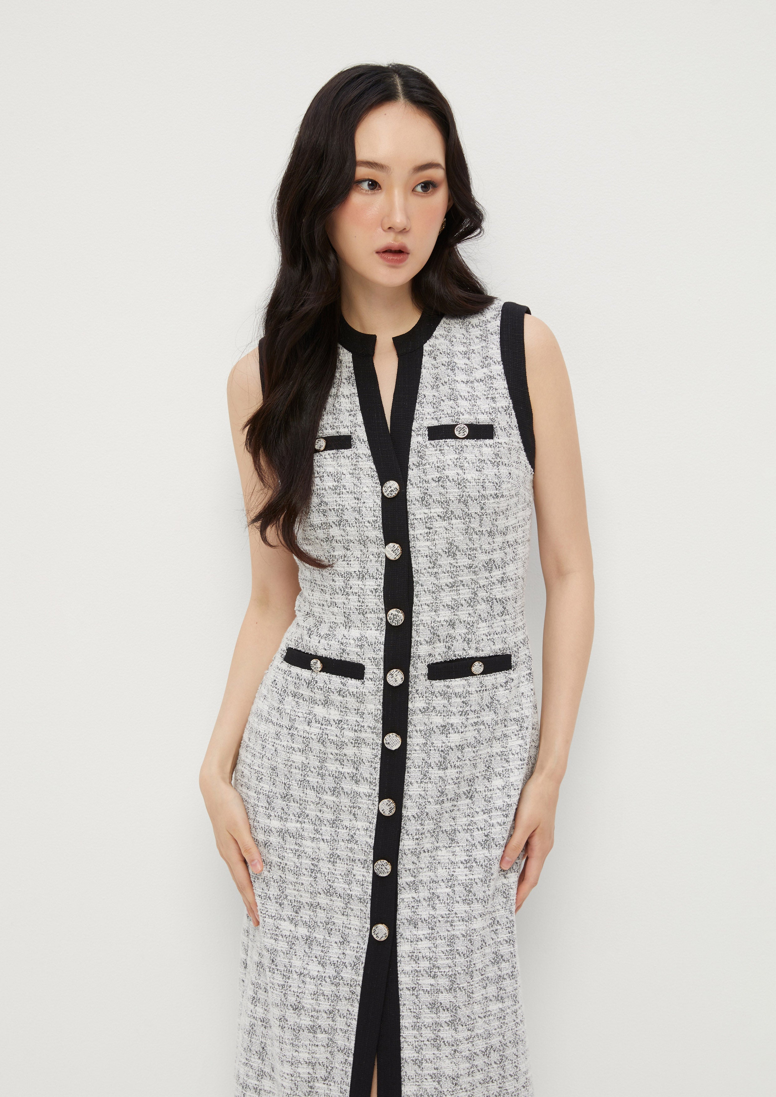 Tweed Midi Dress Rock & Roar